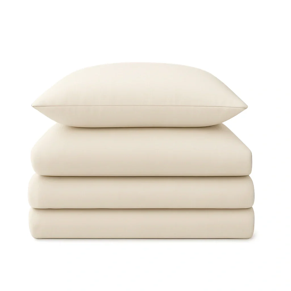 100% Cotton Duvet Cover Set, Cream - Classic Hotel Collection