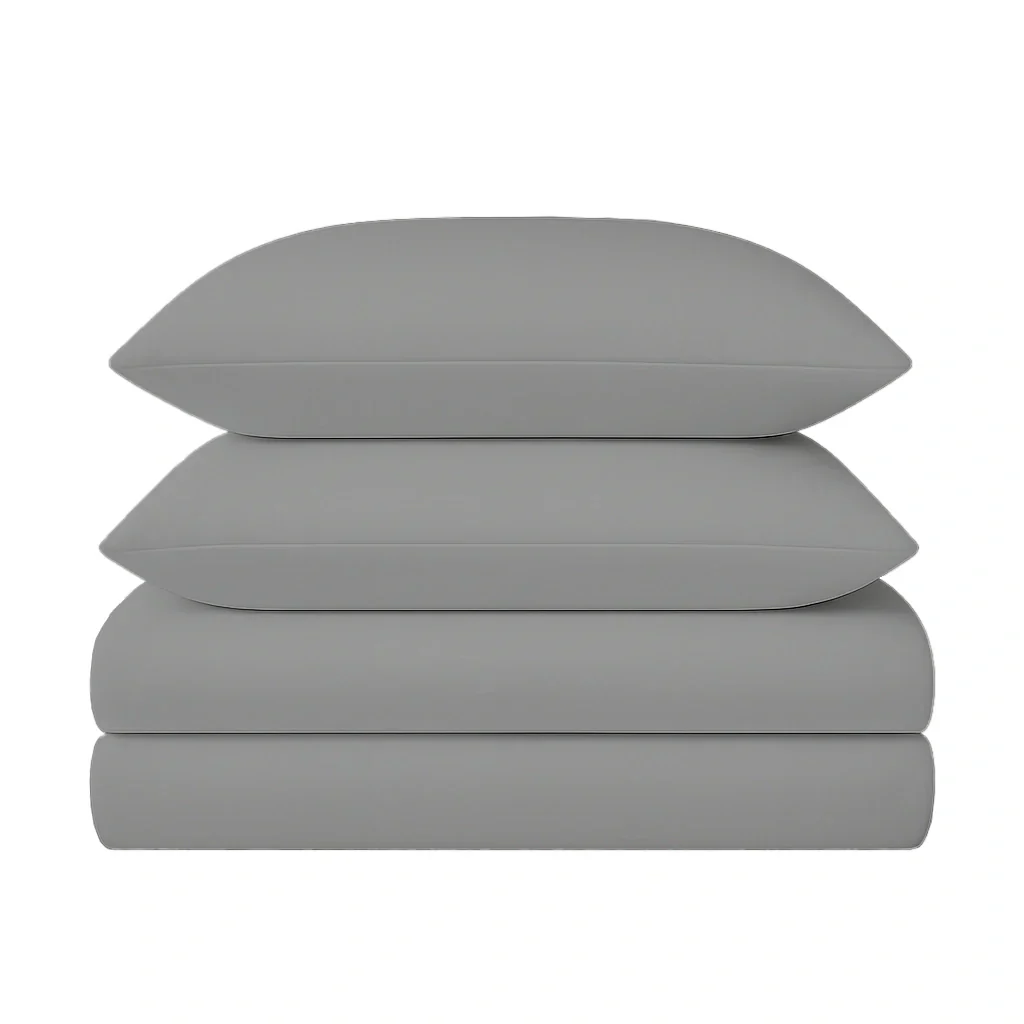 100% Cotton Duvet Cover Set, Graphite - Classic Hotel Collection