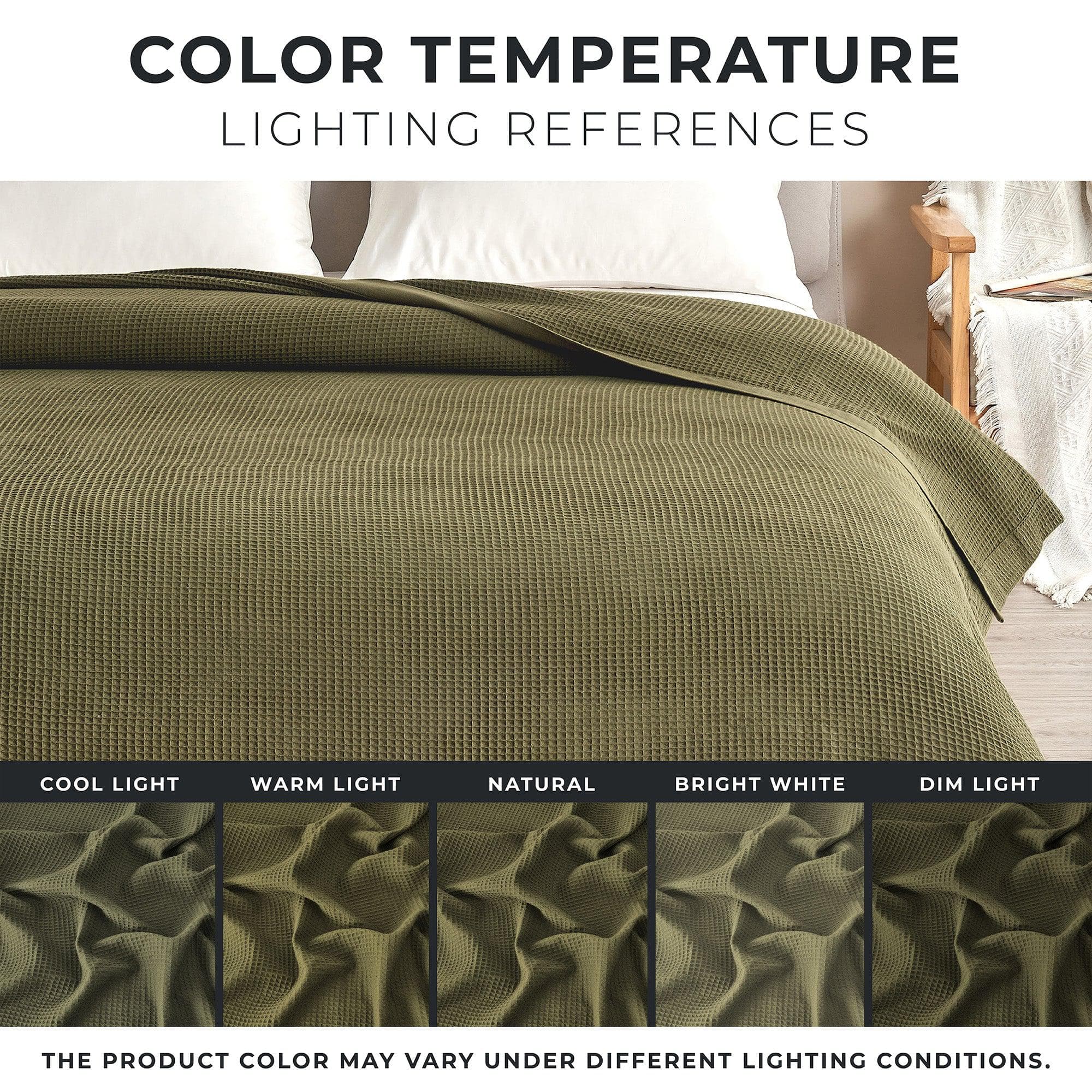 100% Cotton Small Waffle Weave Blanket - Hazel Collection - Image 6