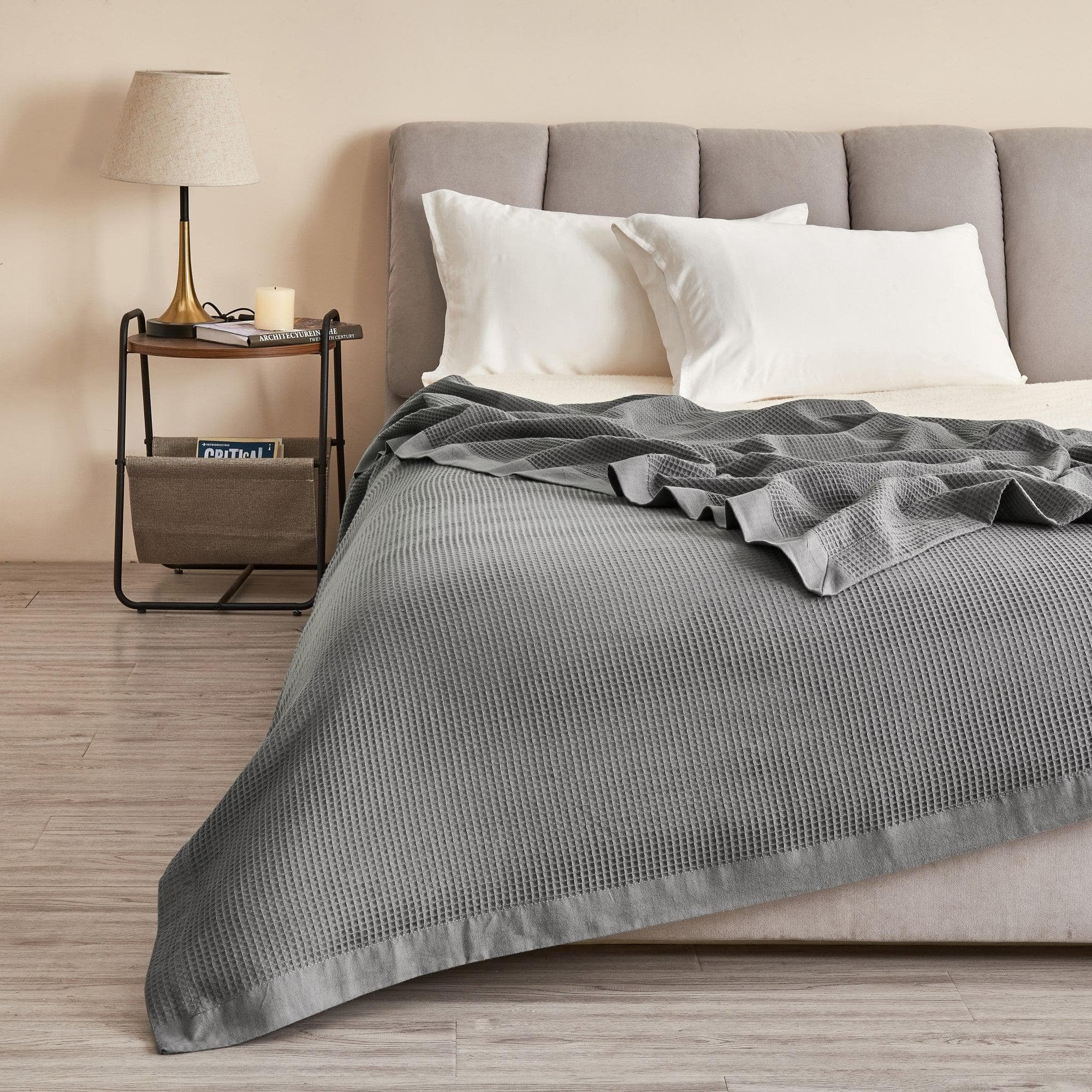 100% Cotton Small Waffle Weave Blanket - Hazel Collection - Image 7