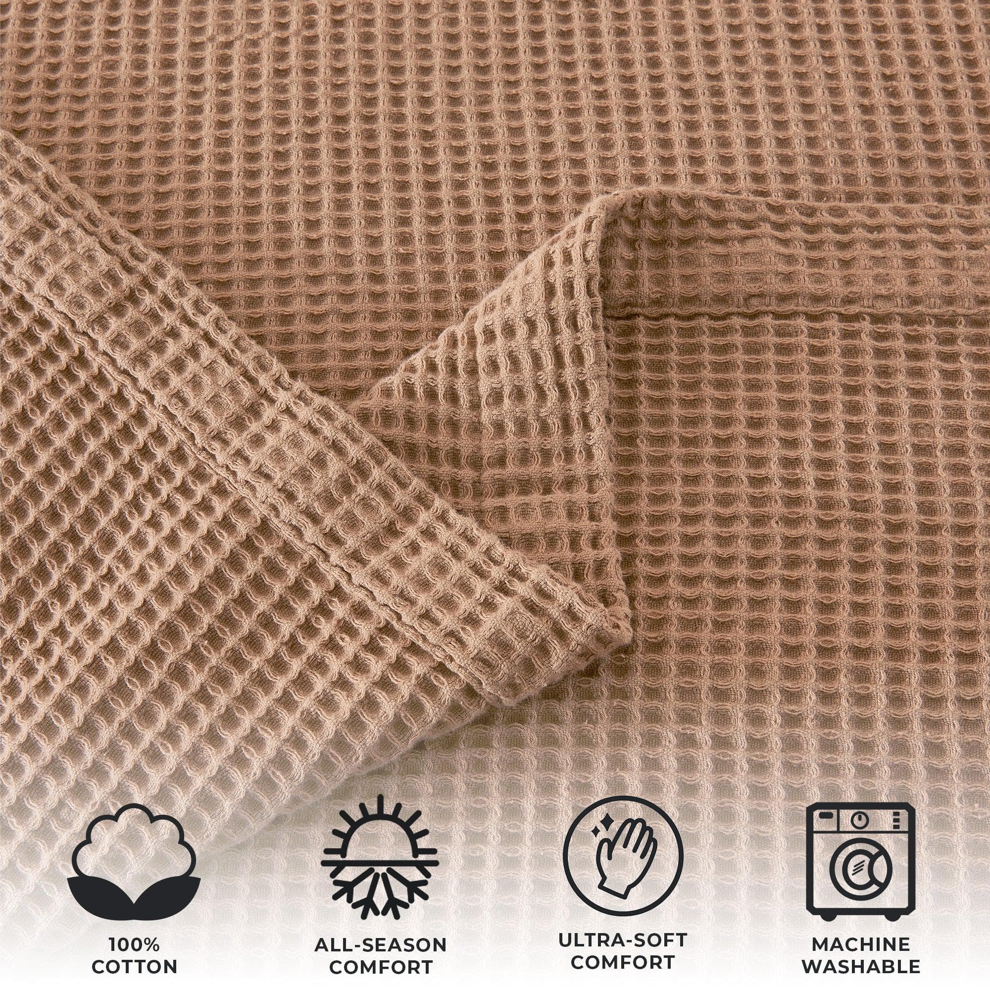 100% Cotton Waffle Weave Blanket - Mikala Collection - Image 69
