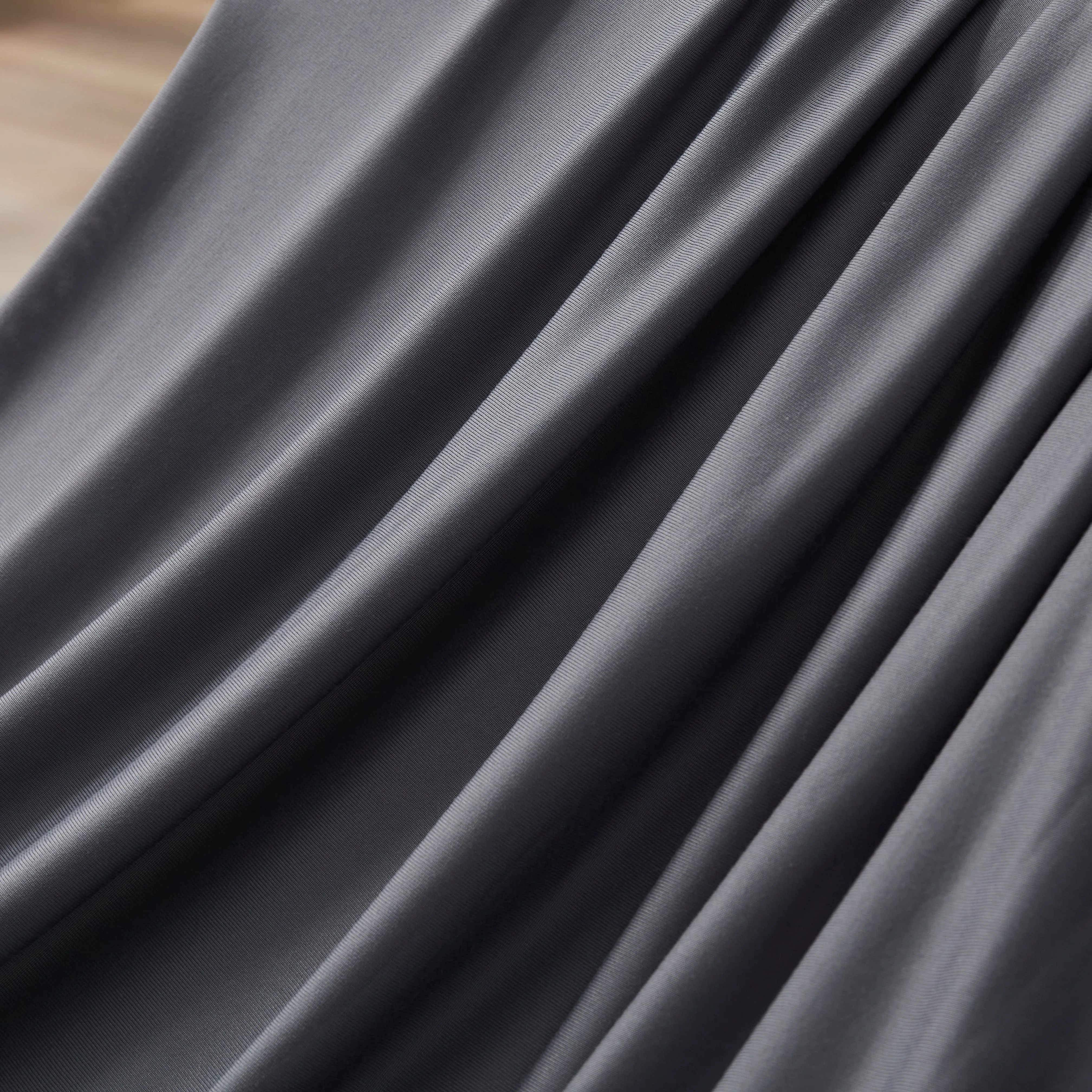 100% Microfiber Jersey Knit Sheet Set with Pillowcases - Grey - Image 5