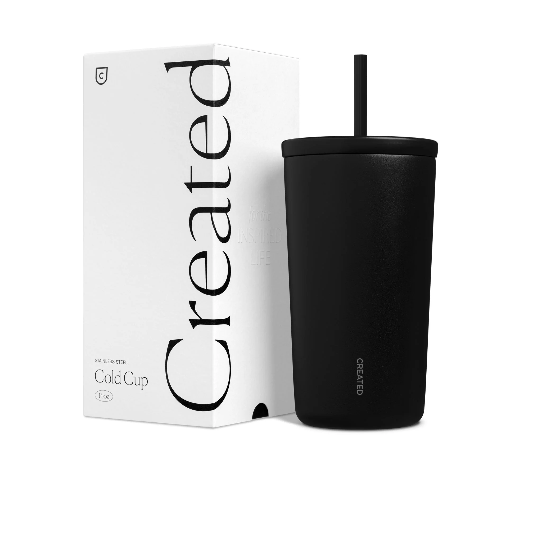 16oz Cold Cup - Black - Image 3