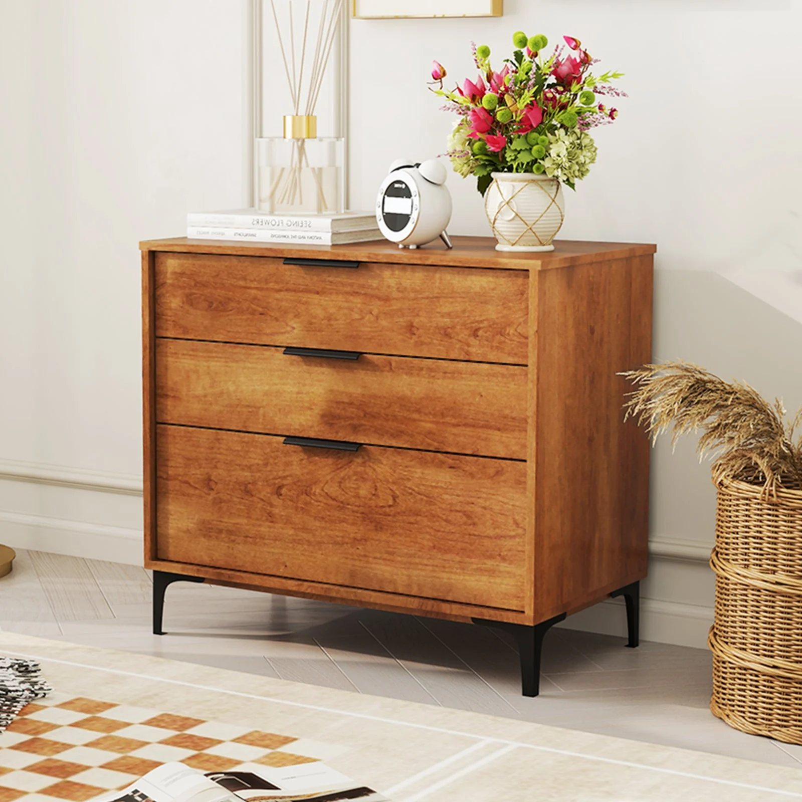 3 Drawer Dresser with Interlock System - Cherry - Image 5