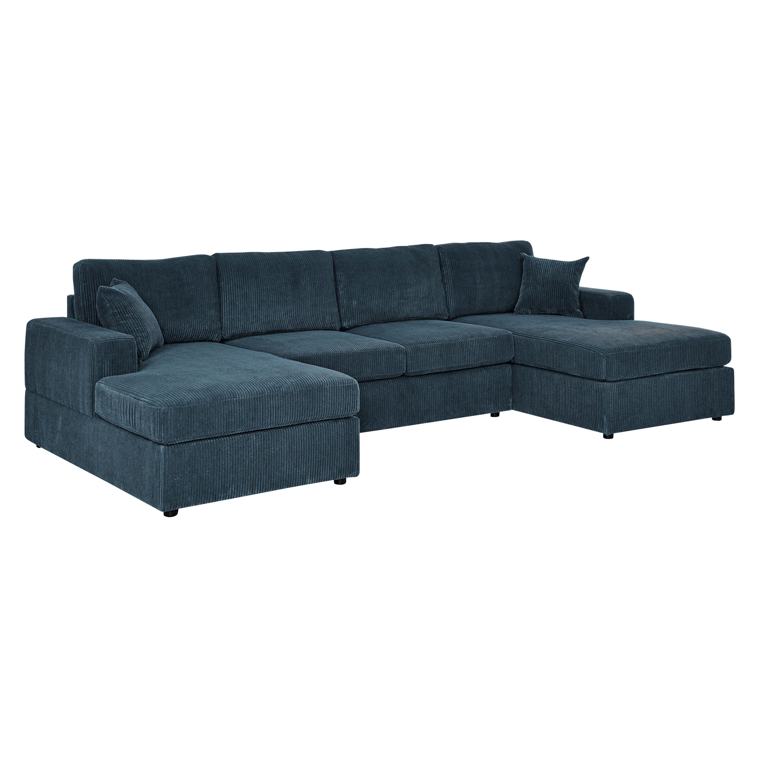 3 - Piece Corduroy Double-Chaise Sectional - Image 2