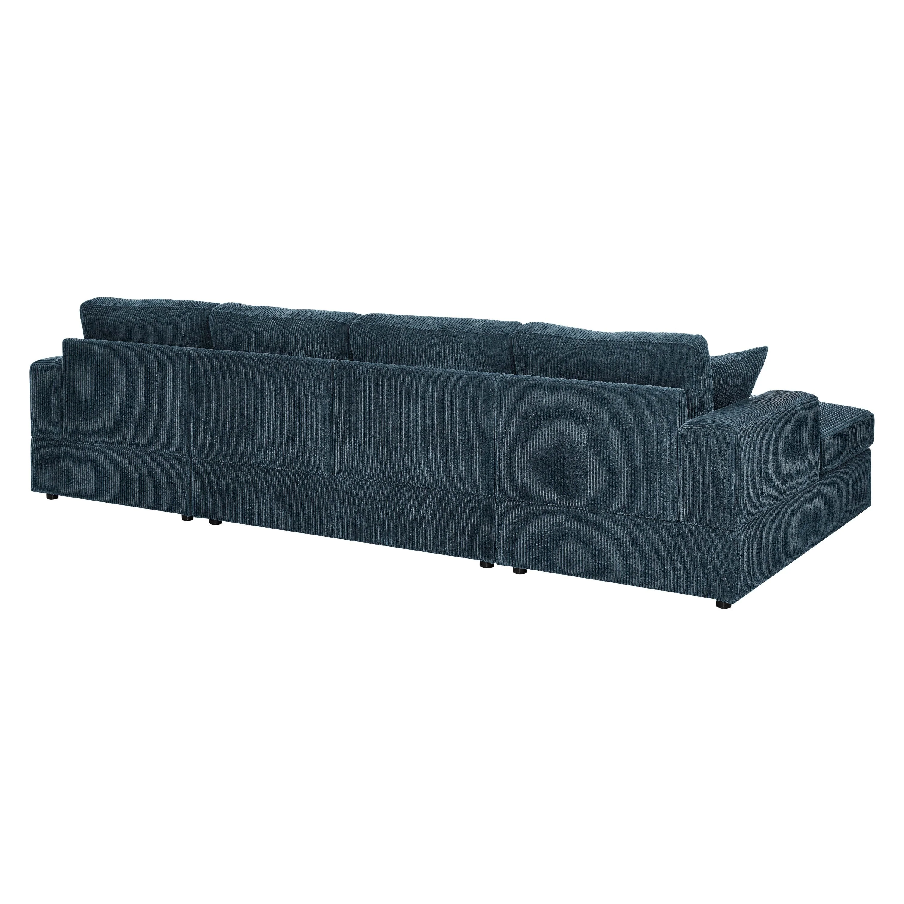 3 - Piece Corduroy Double-Chaise Sectional - Image 4