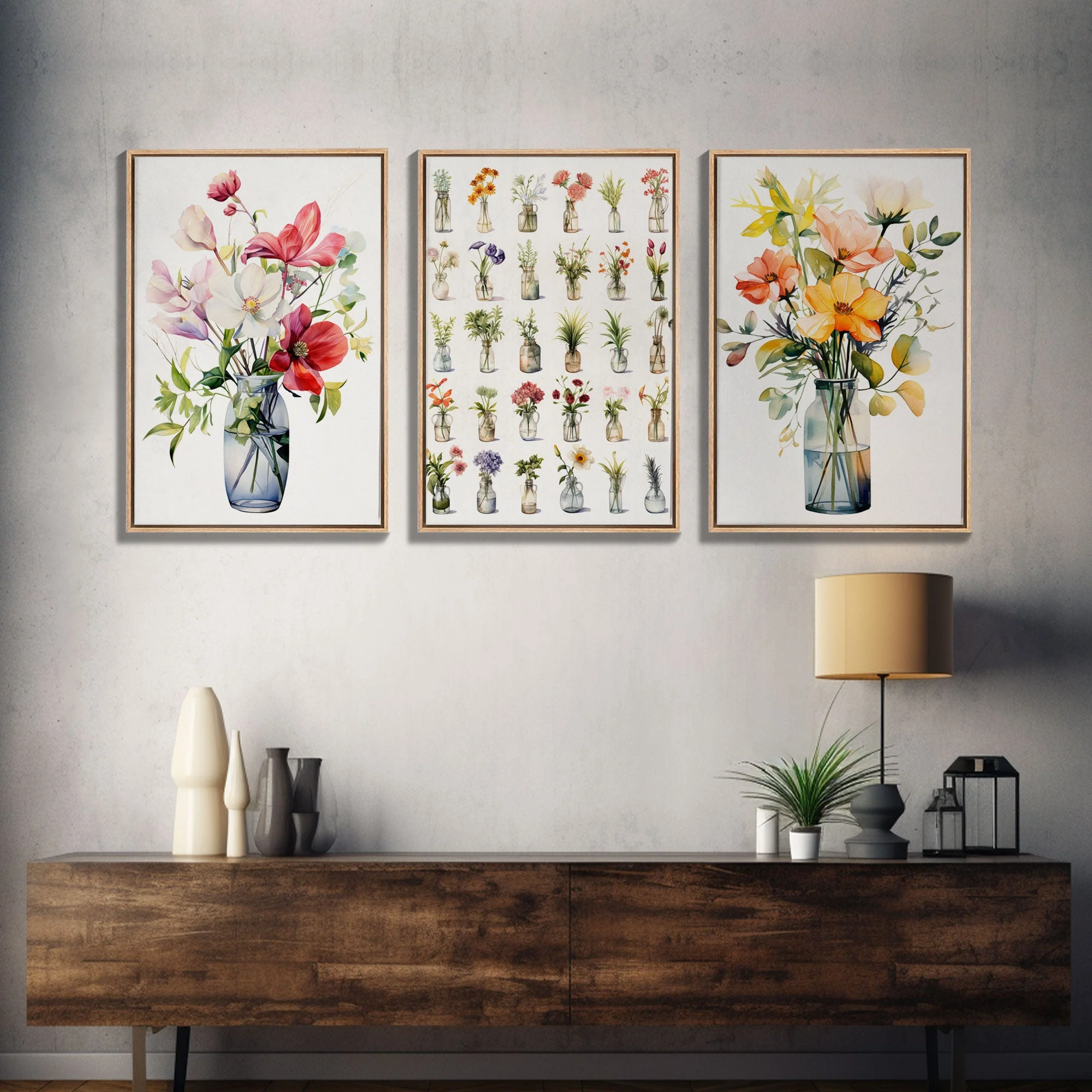 3 Piece Set, Cute Kawaii Floral Print, Wall Decor - Image 12