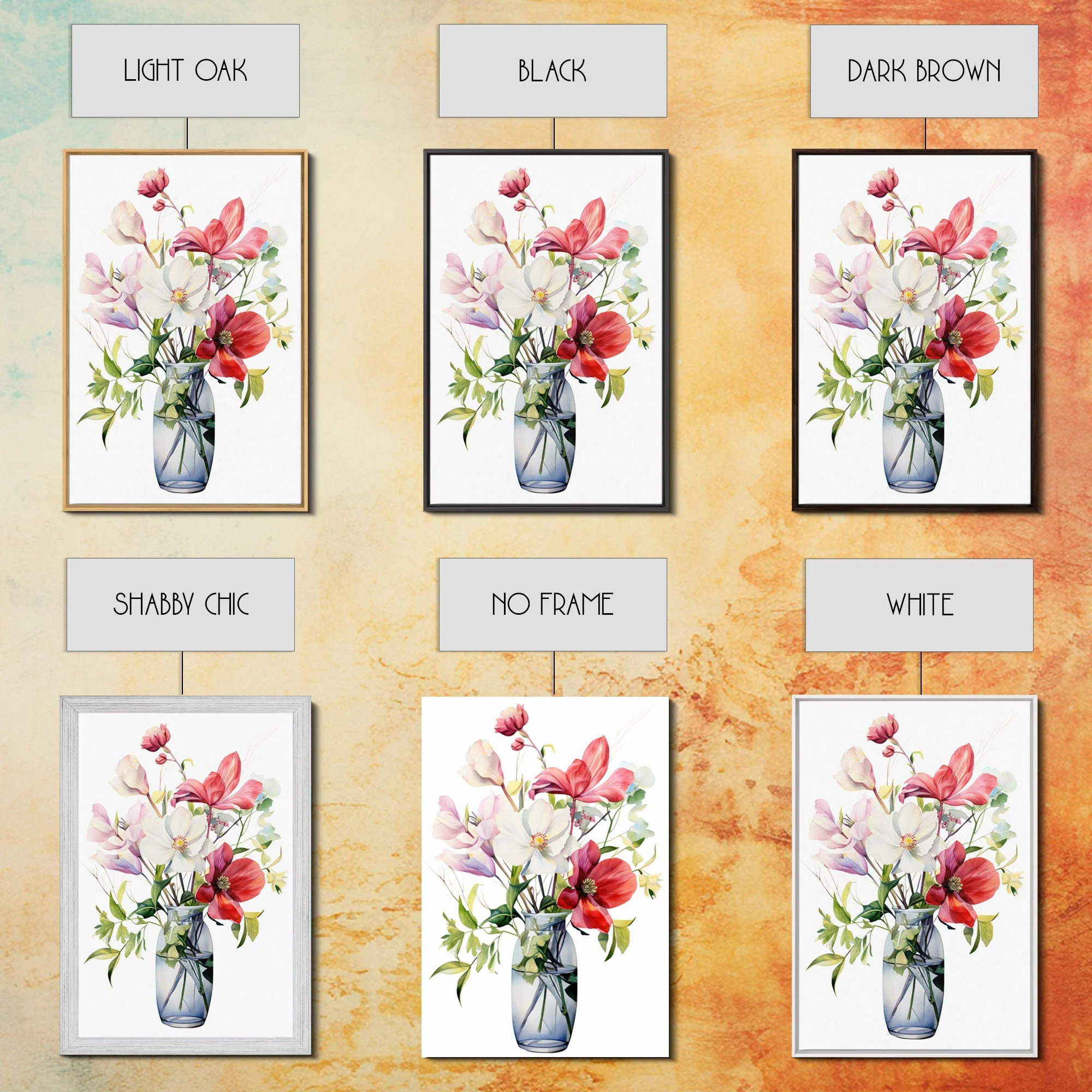 3 Piece Set, Cute Kawaii Floral Print, Wall Decor - Image 14