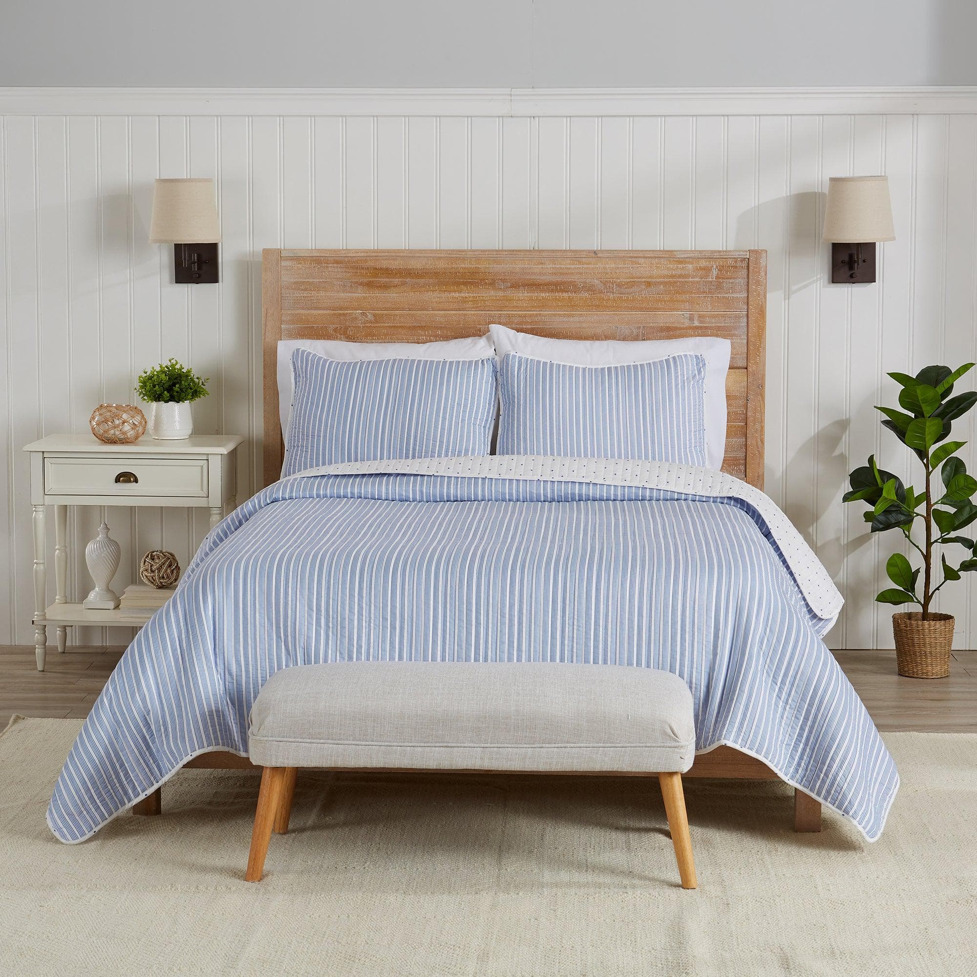 3-Piece Stripe Quilt - Marcie Collection - Image 6