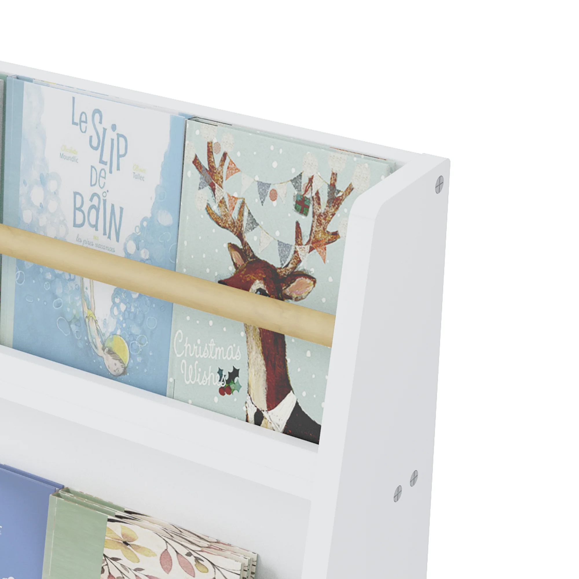 3 Tier Kids Bookshelf, White - Image 17