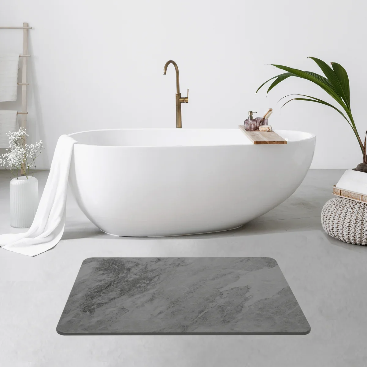 24'' x 15'' Diatomaceous Quick-Drying Stone Bath Mat - Image 16