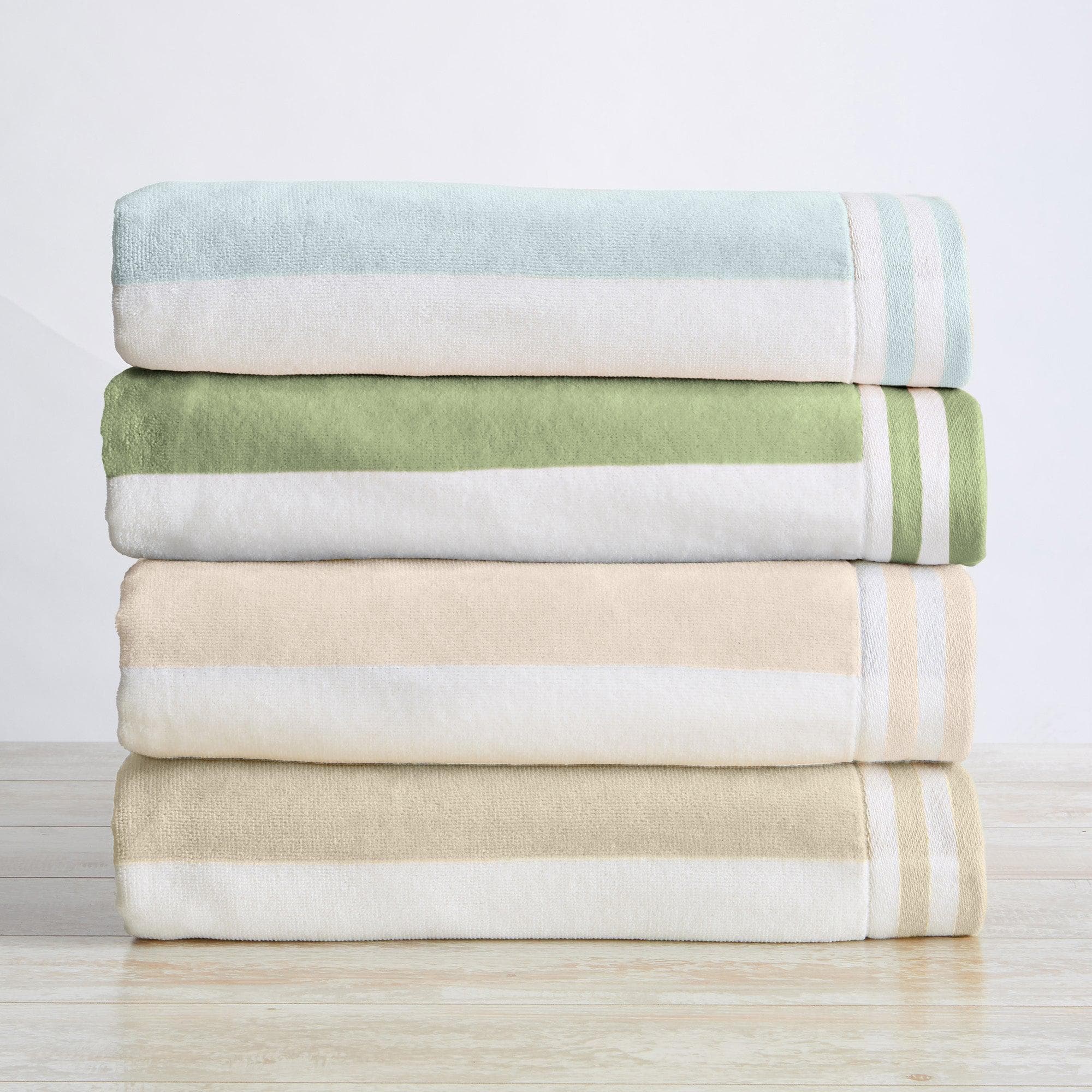 4 Pack Striped Cabana Beach Towel - Edgartown Collection - Image 13