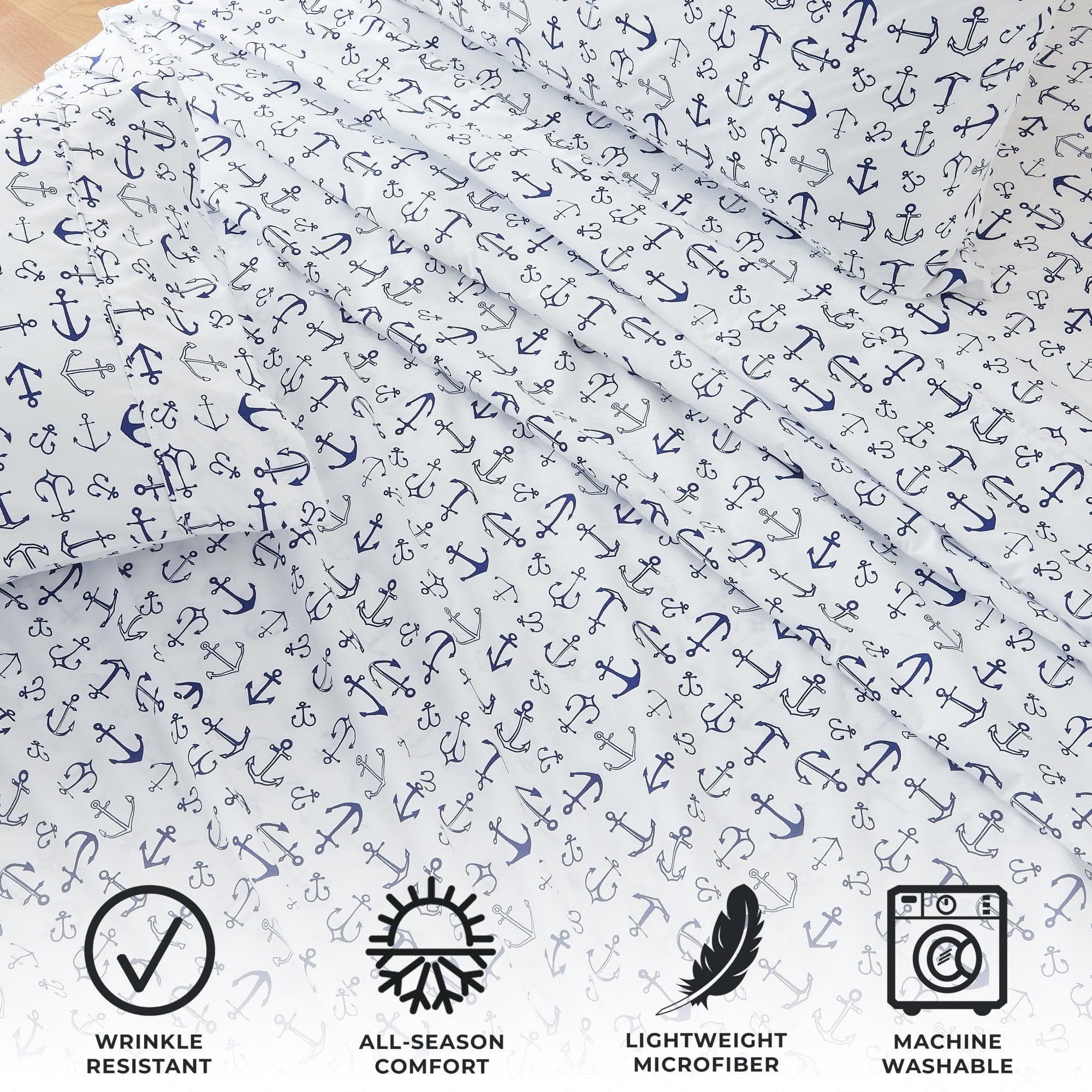 4-Piece Coastal Microfiber Sheet - Newport Collection - Image 81
