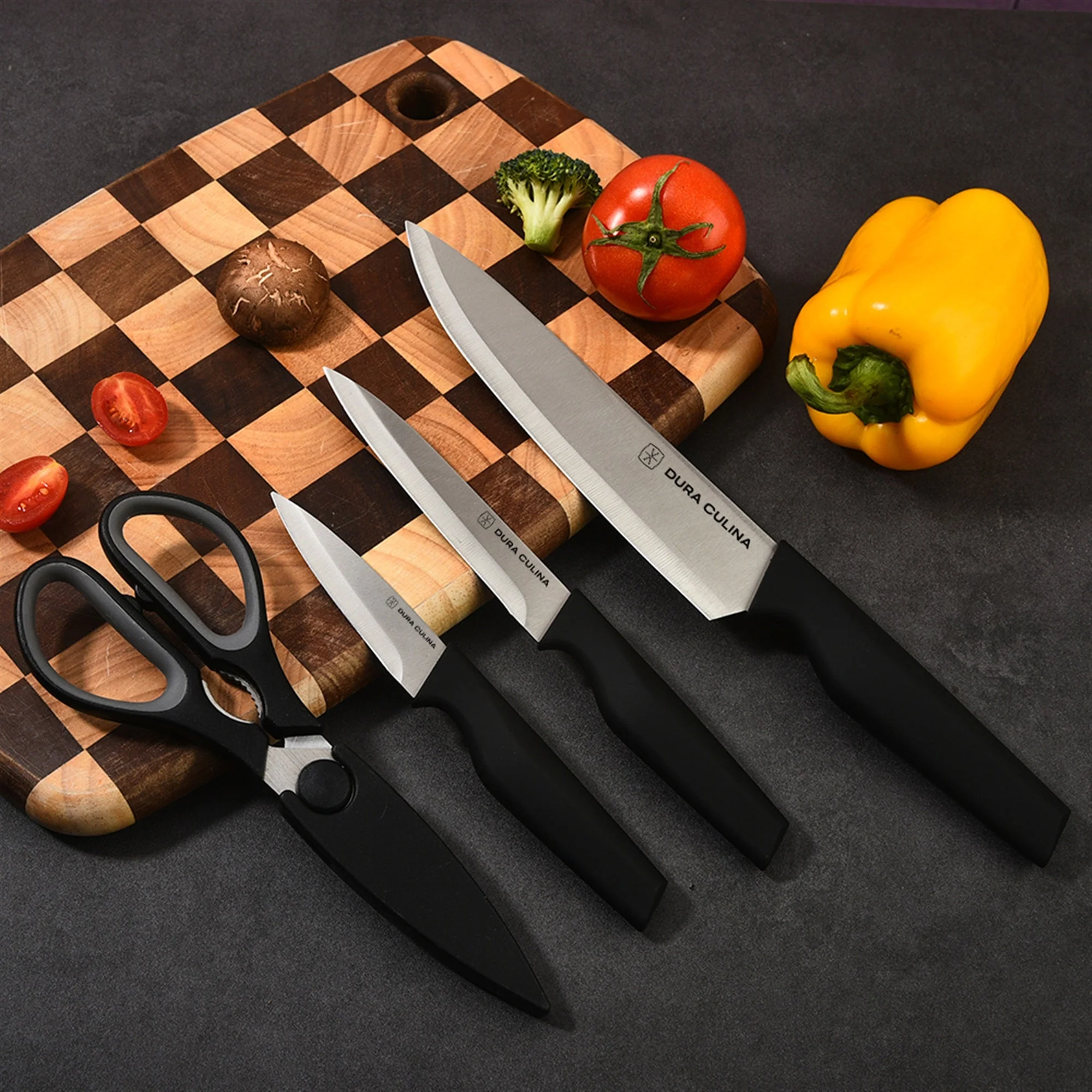 4-Piece Knife Set with Multi-Purpose Shears