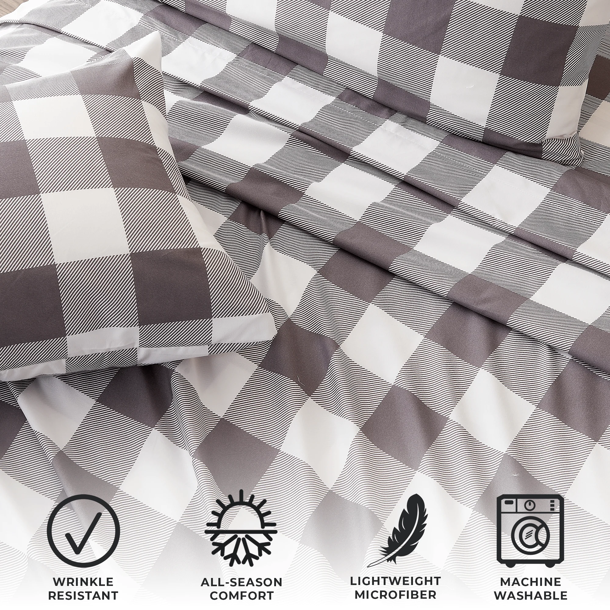 4 Piece Microfiber Sheet Set - Baylor Collection - Image 4