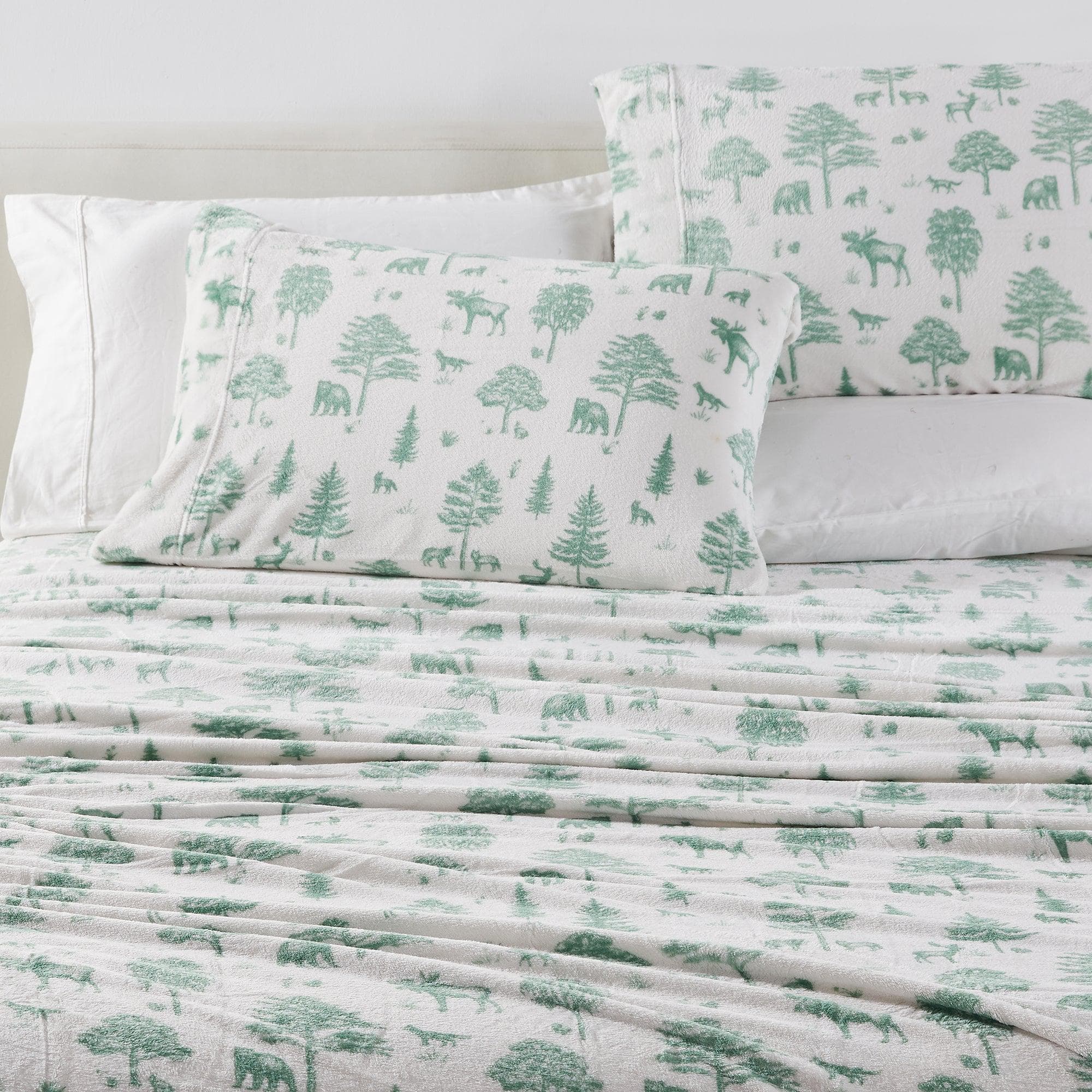 4-Piece Printed Plush Sheet - Velvet Luxe Collection - Image 104