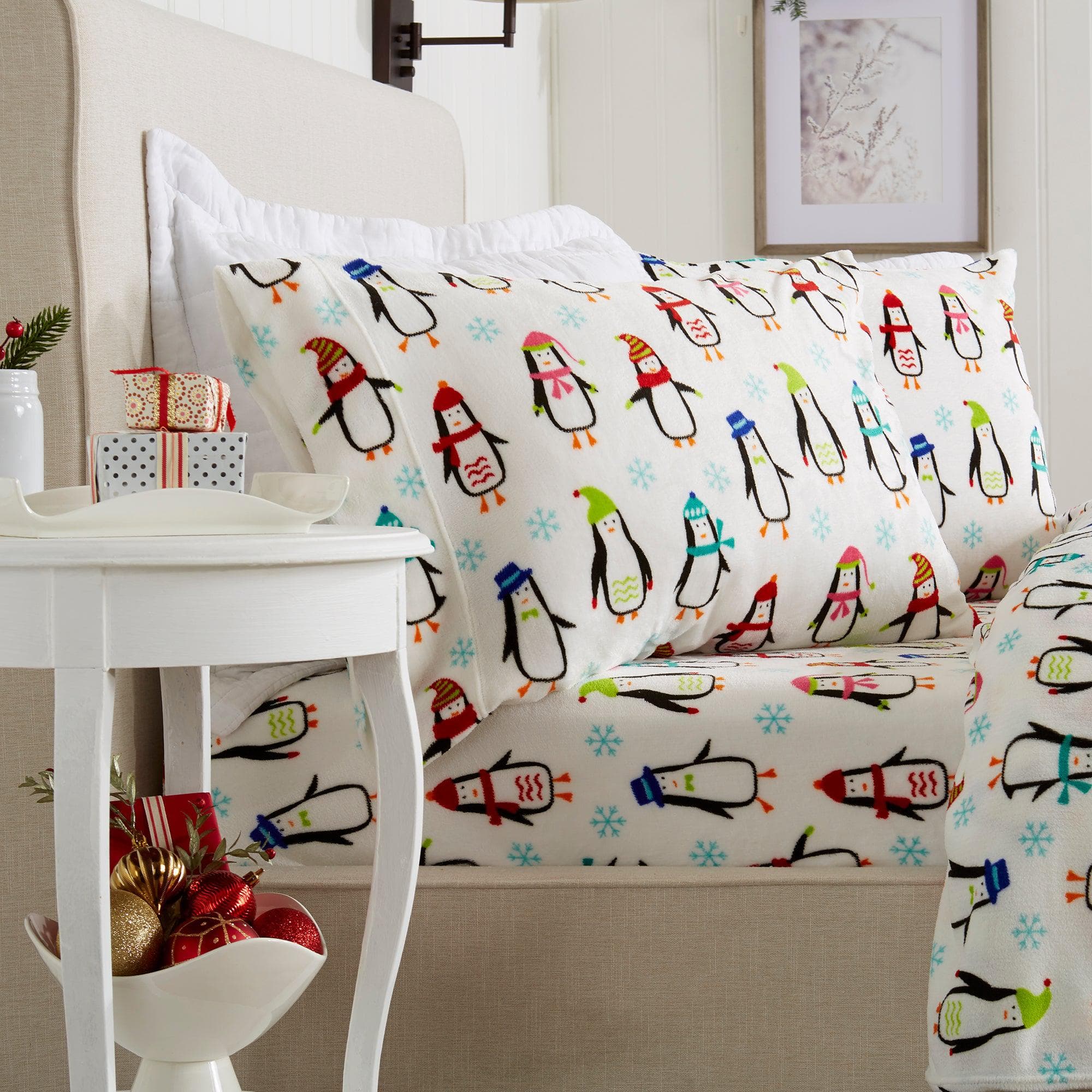 4-Piece Printed Plush Sheet - Velvet Luxe Collection - Image 21