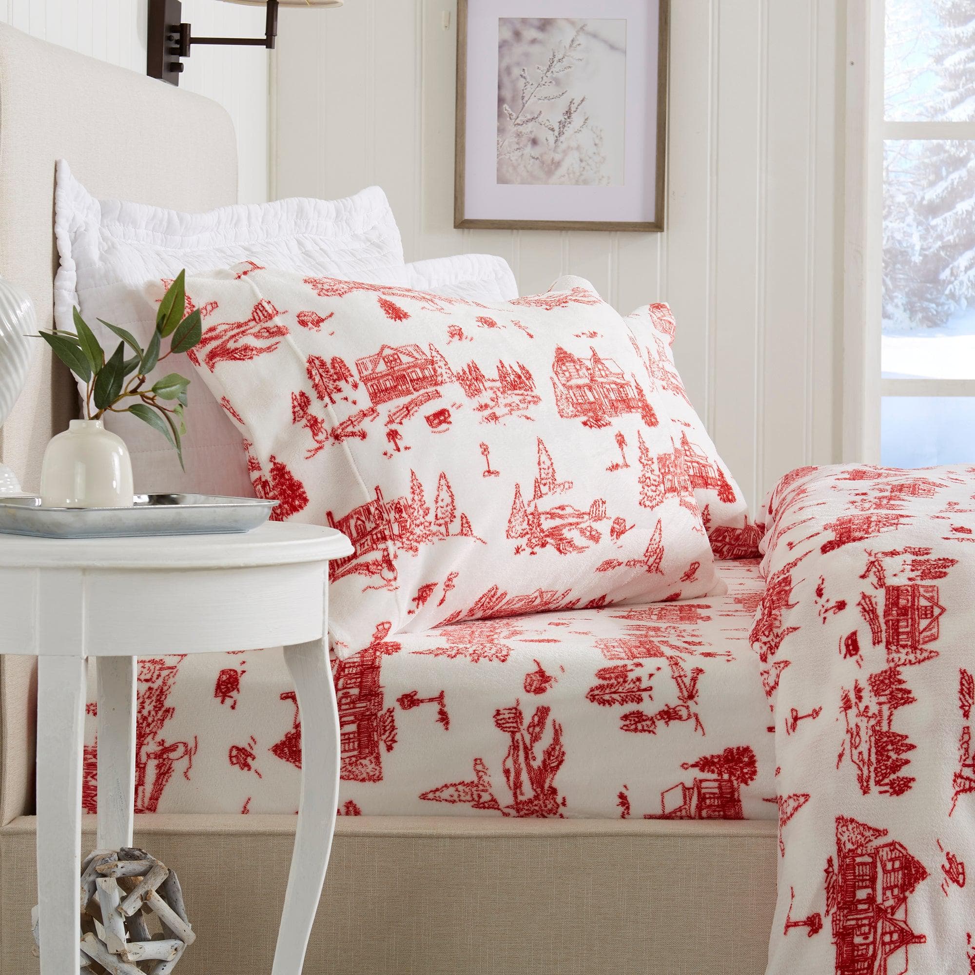 4-Piece Printed Plush Sheet - Velvet Luxe Collection - Image 28