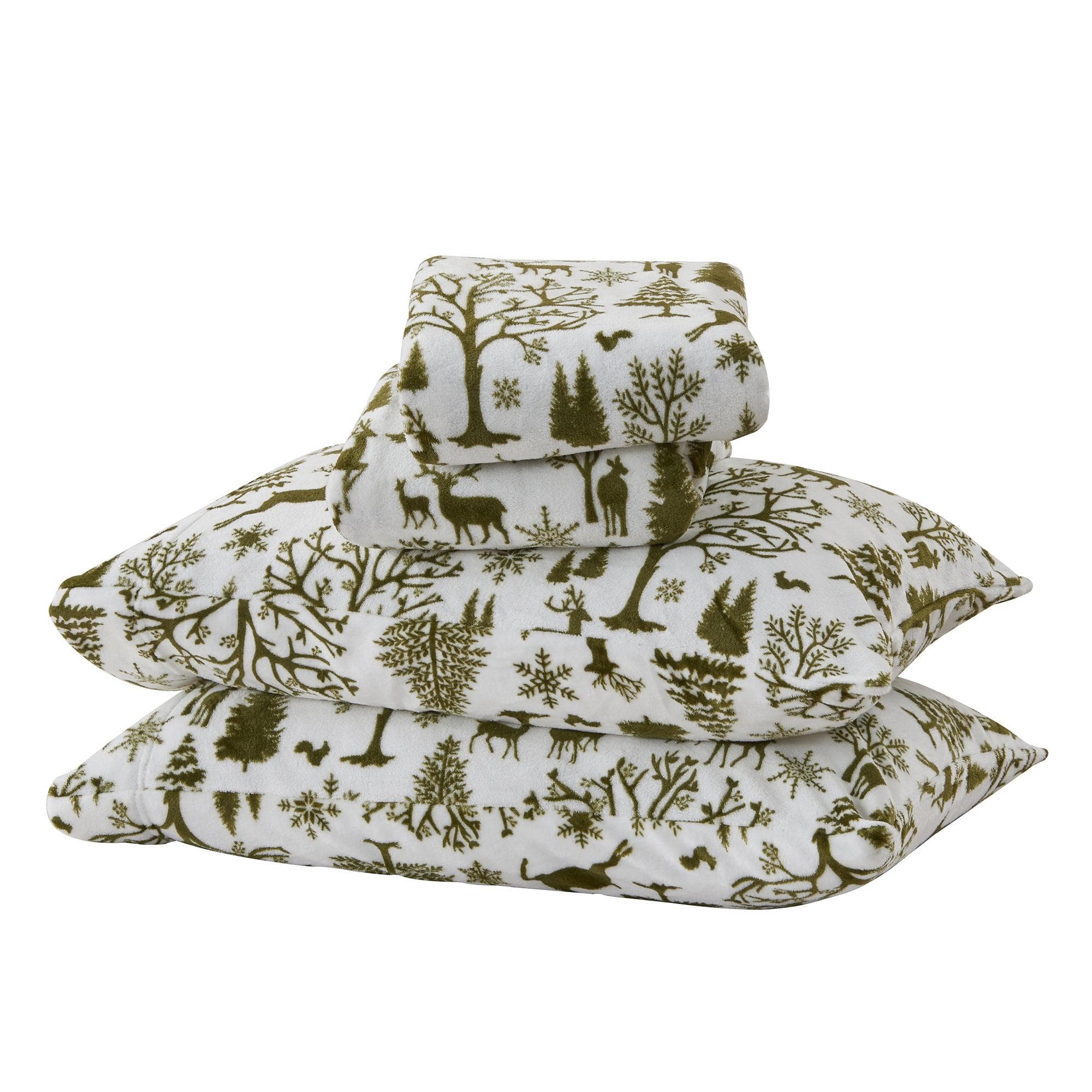 4-Piece Printed Plush Sheet - Velvet Luxe Collection - Image 94