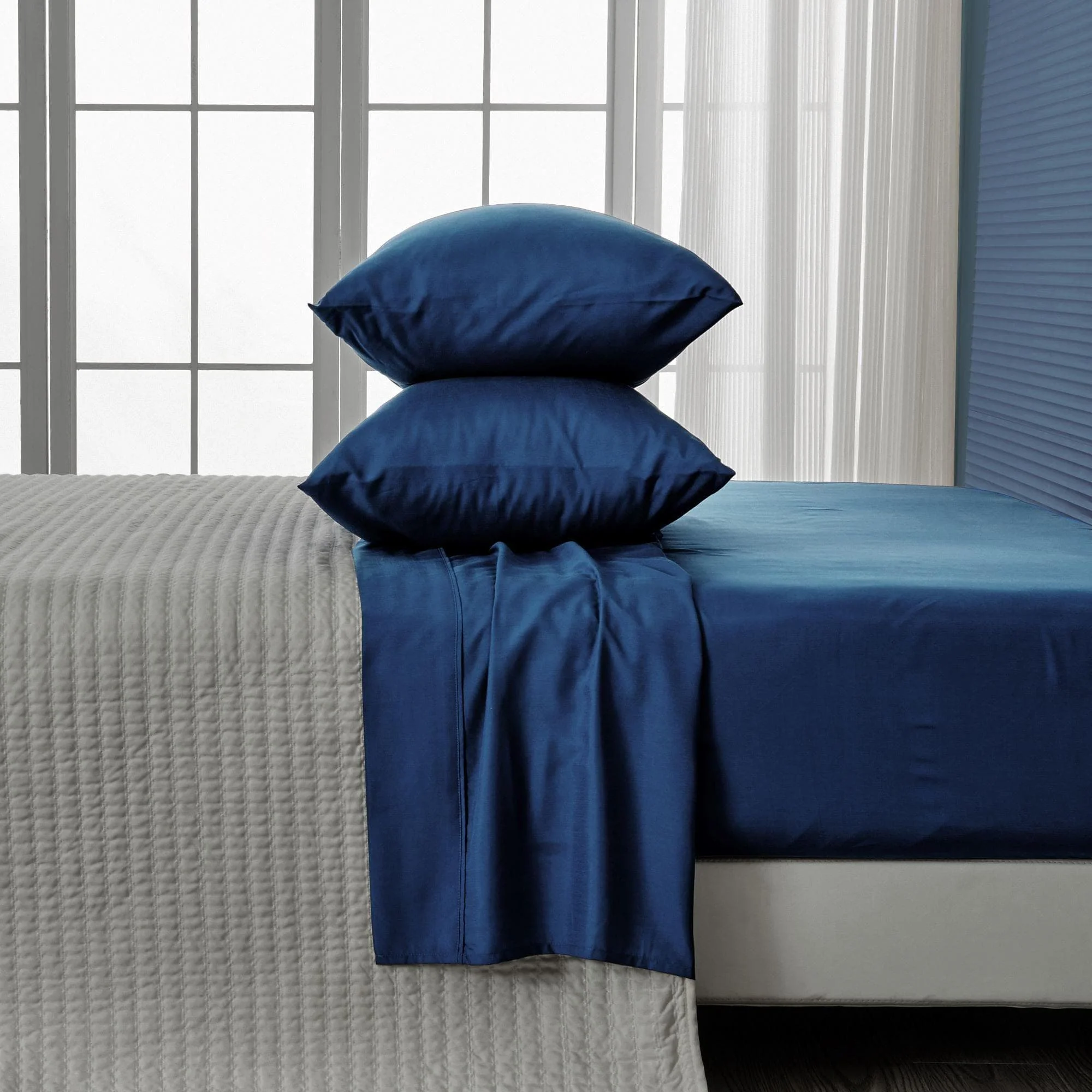4 Piece Rayon Derived from Bamboo Sheet Set - Jordyn Collection - Image 7