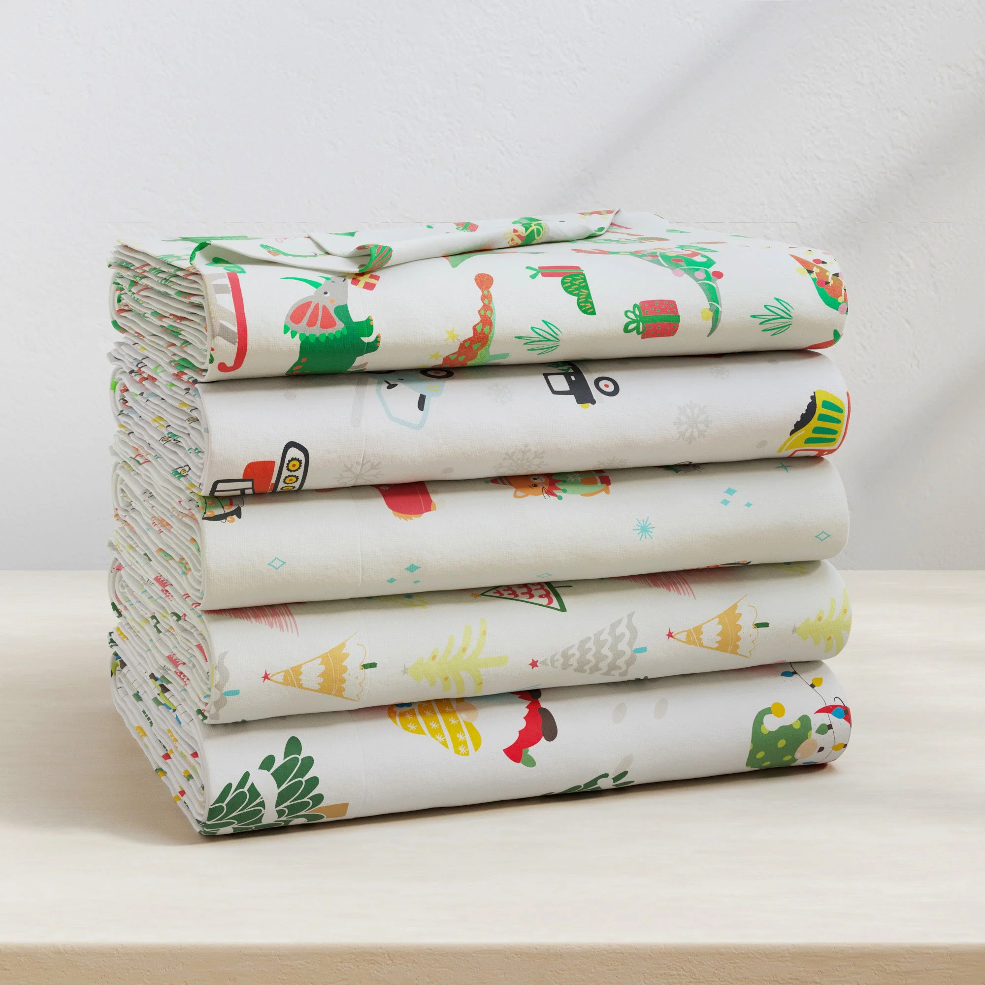 4-Piece Turkish Cotton Christmas Flannel Sheet - Whittaker Collection - Image 69
