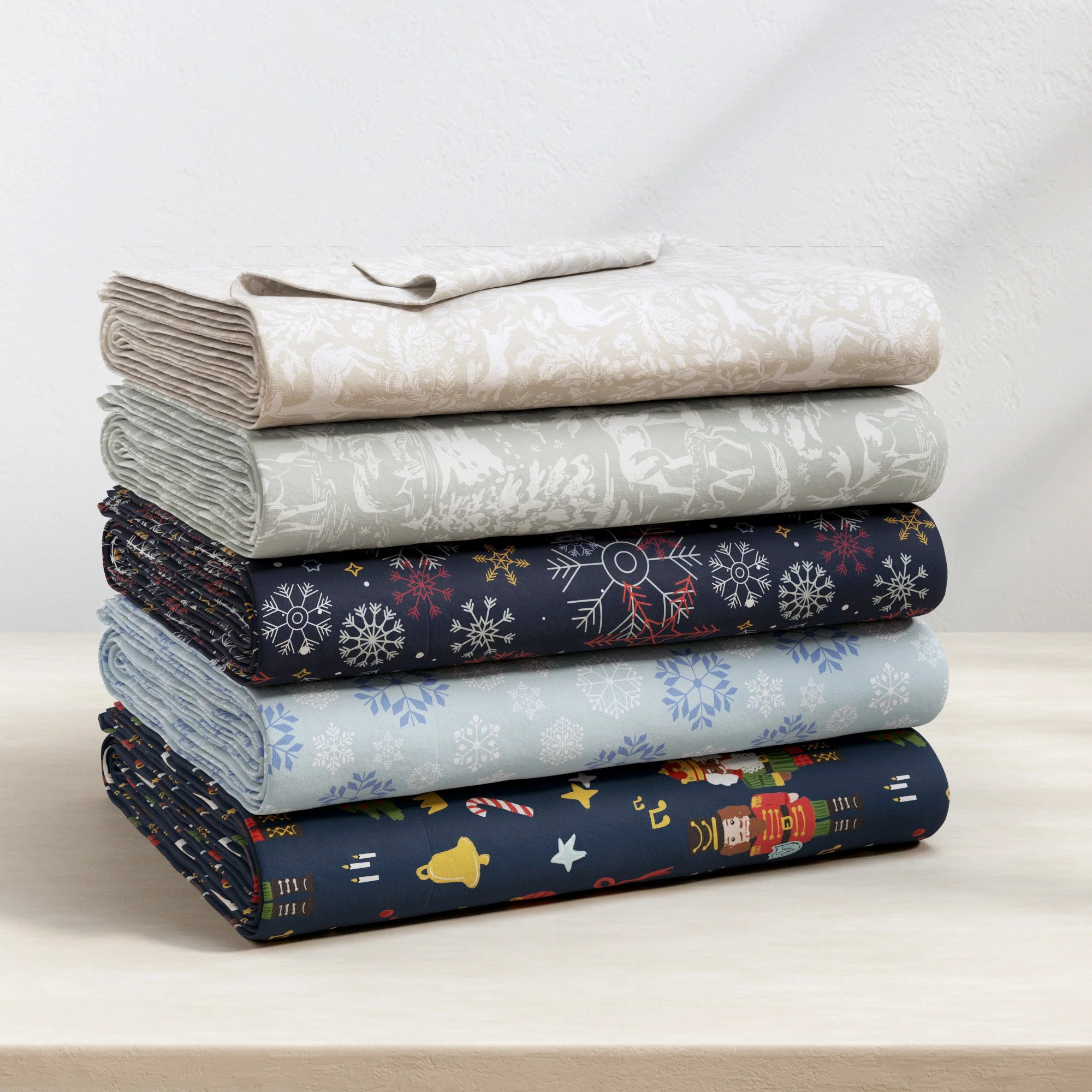 4-Piece Turkish Cotton Flannel Sheet - Lakeview Collection - Image 63