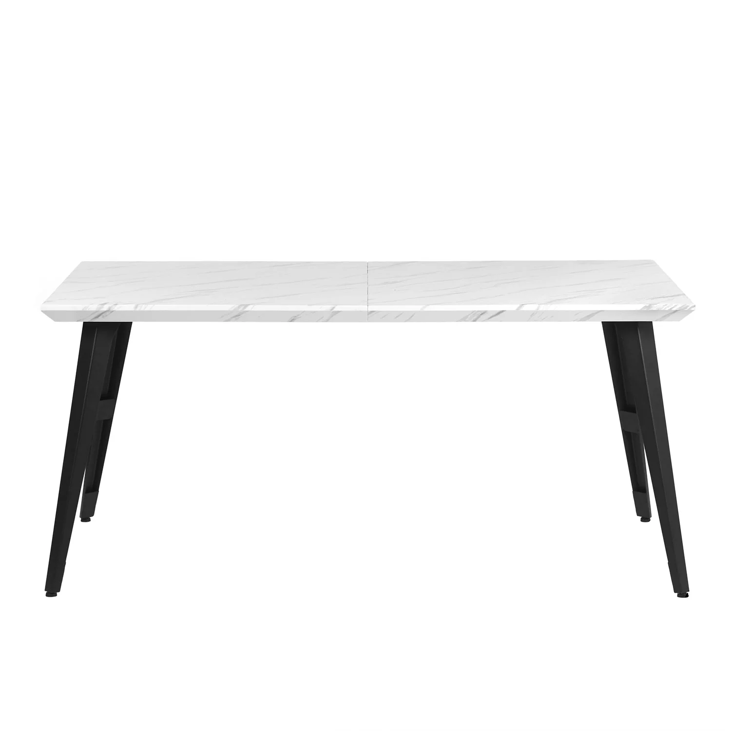 5-Piece Dining Set – Faux Marble Table with Brown Suede Chairs | Industrial & Stylish by 39F INC. - Image 5