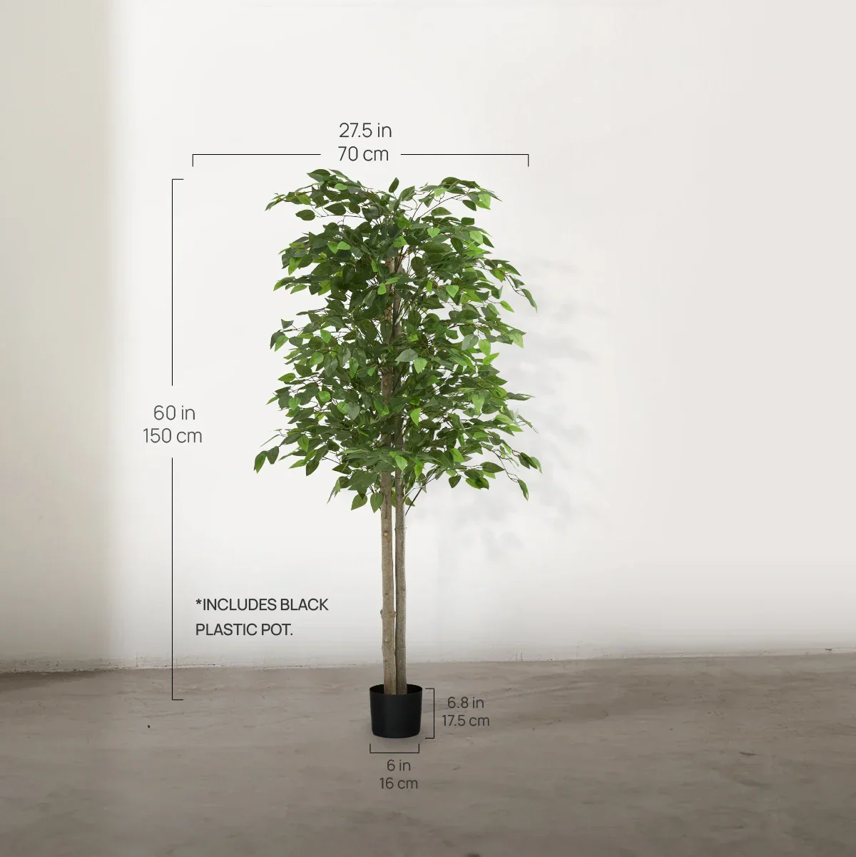 5ft Artificial Ficus Tree - Image 5