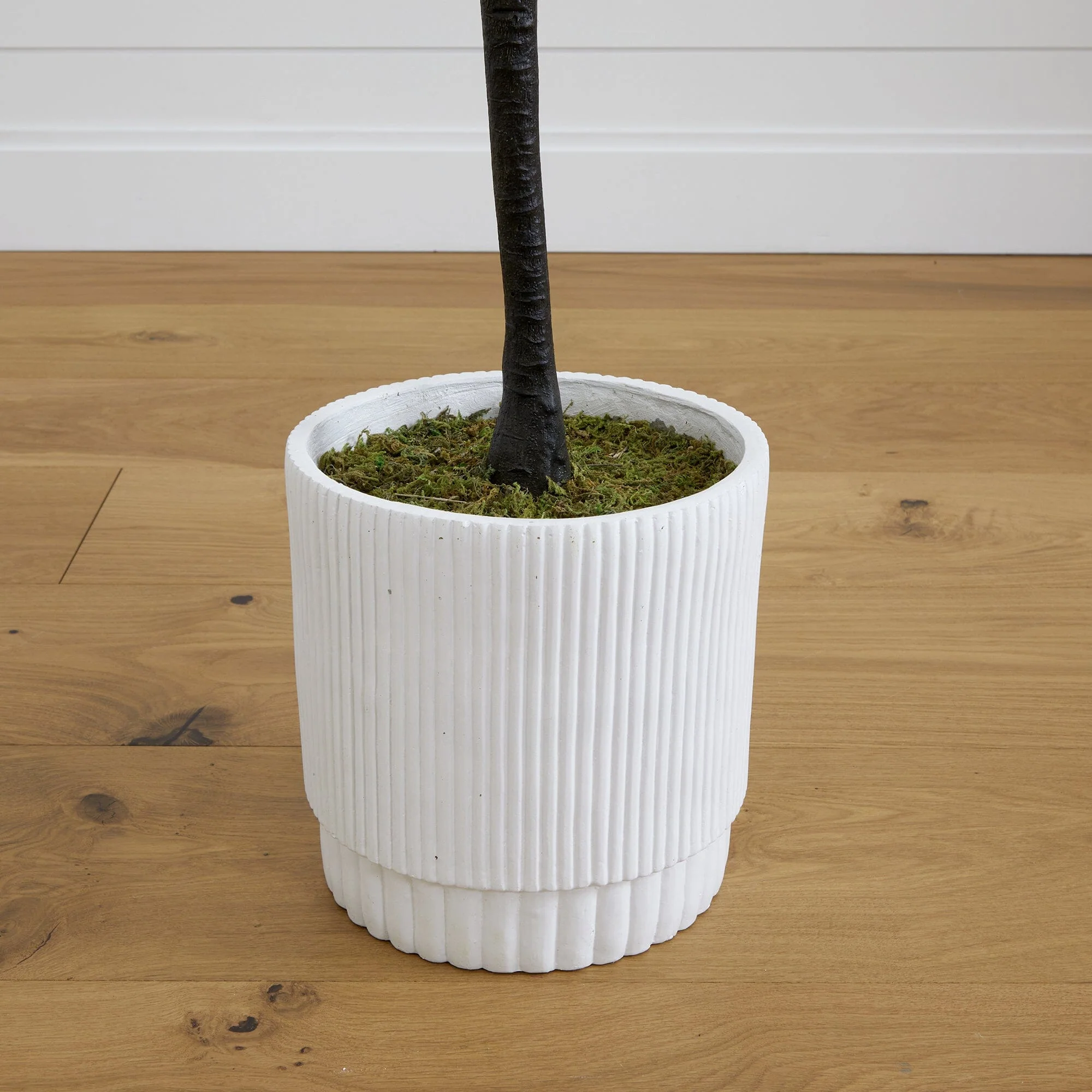 6’ Artificial Cherry Blossom Tree with White Decorative Planter - Image 7
