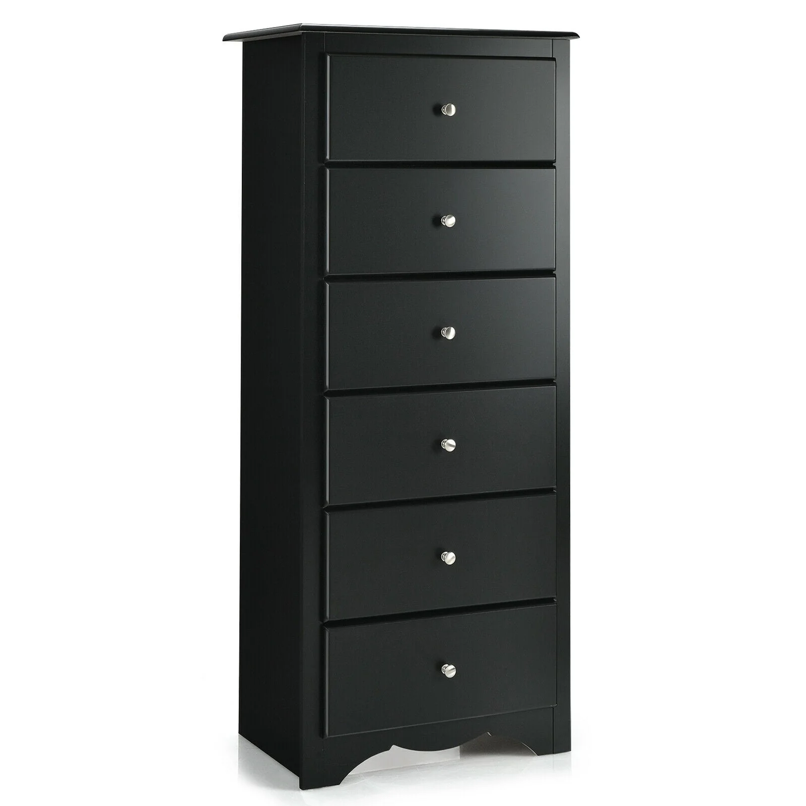 6 Drawers Chest Dresser - Black - Image 3