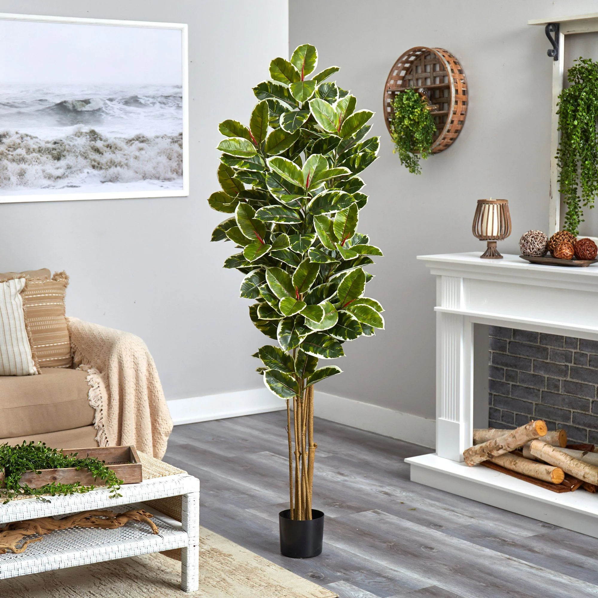 6’ Oak Artificial Tree UV Resistant (Indoor/Outdoor) - Image 4