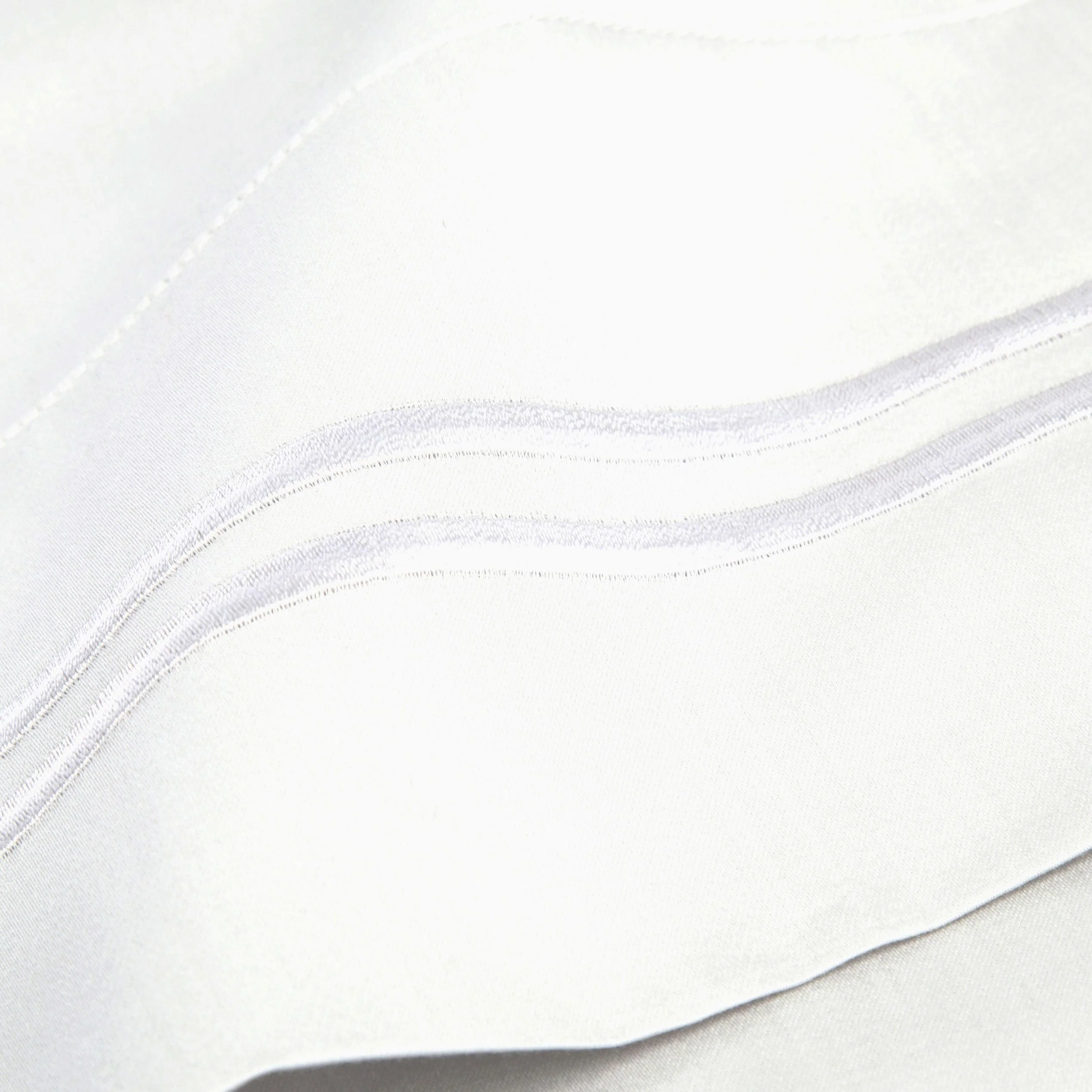 600 Thread Count Border Stripe Embroidered Pillowcases - Image 2