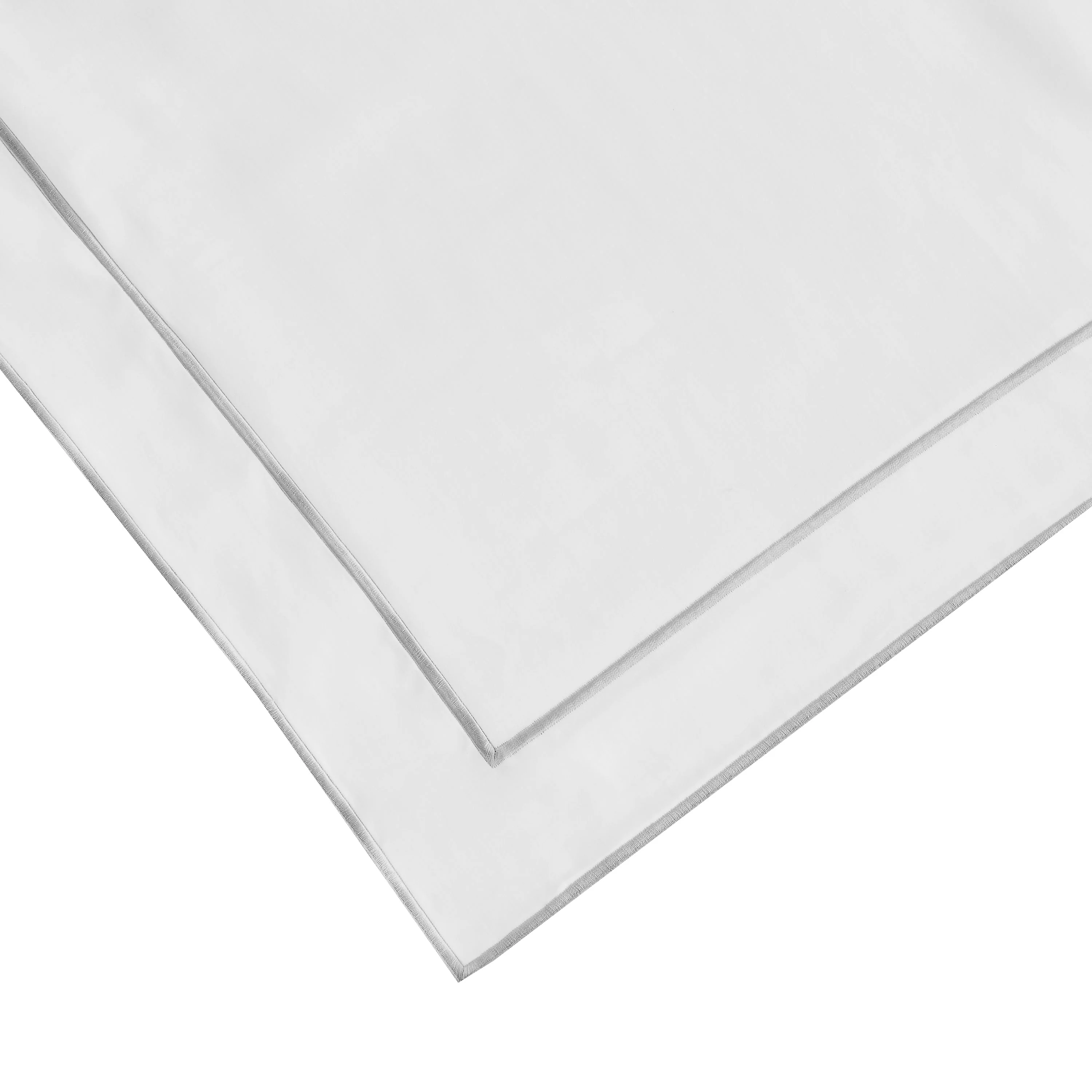600 Thread Count Framed Sateen Embroidered Cotton Euro Sham Pair - Image 5