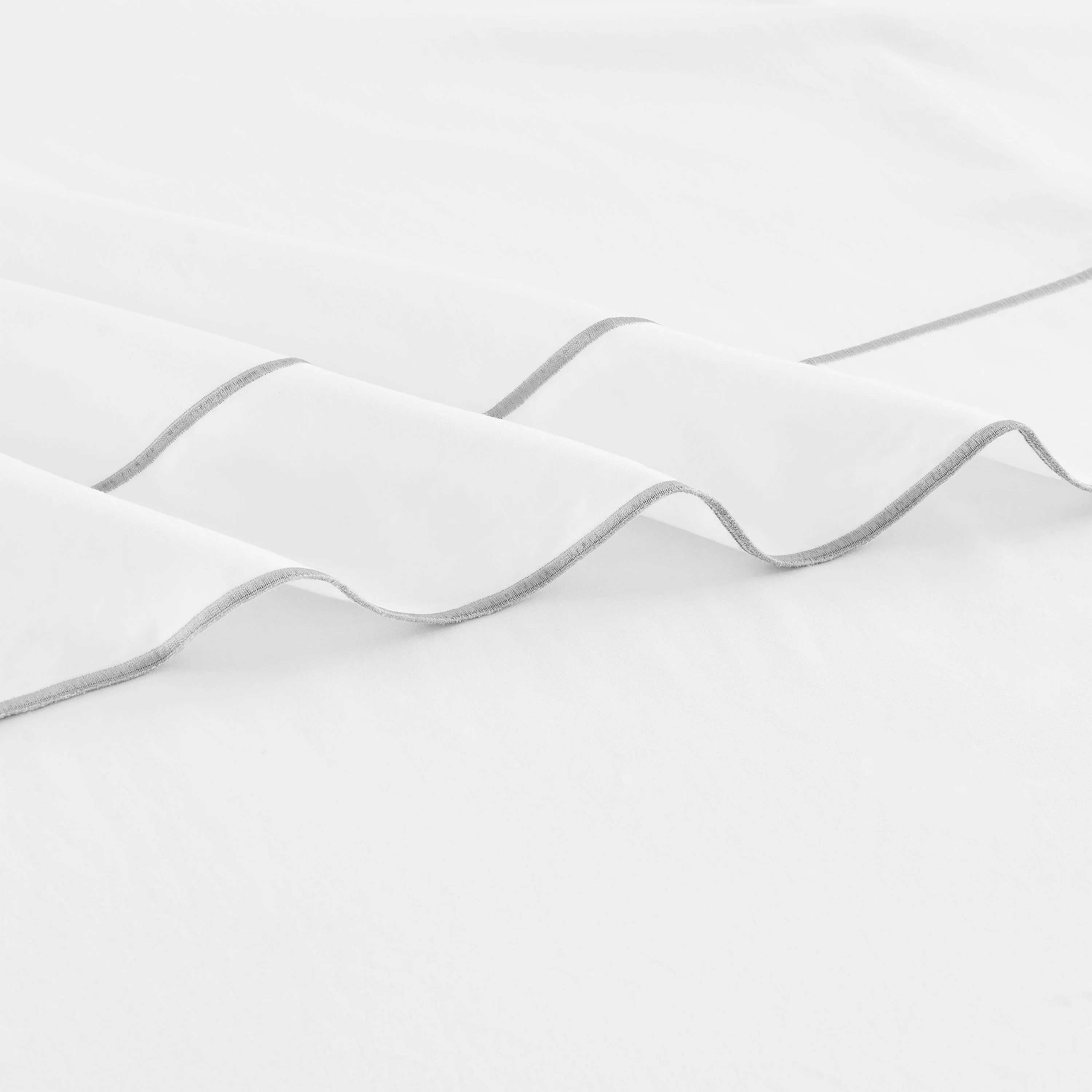 600 Thread Framed Sateen Embroidered Cotton Pillowcase Pair - Image 15