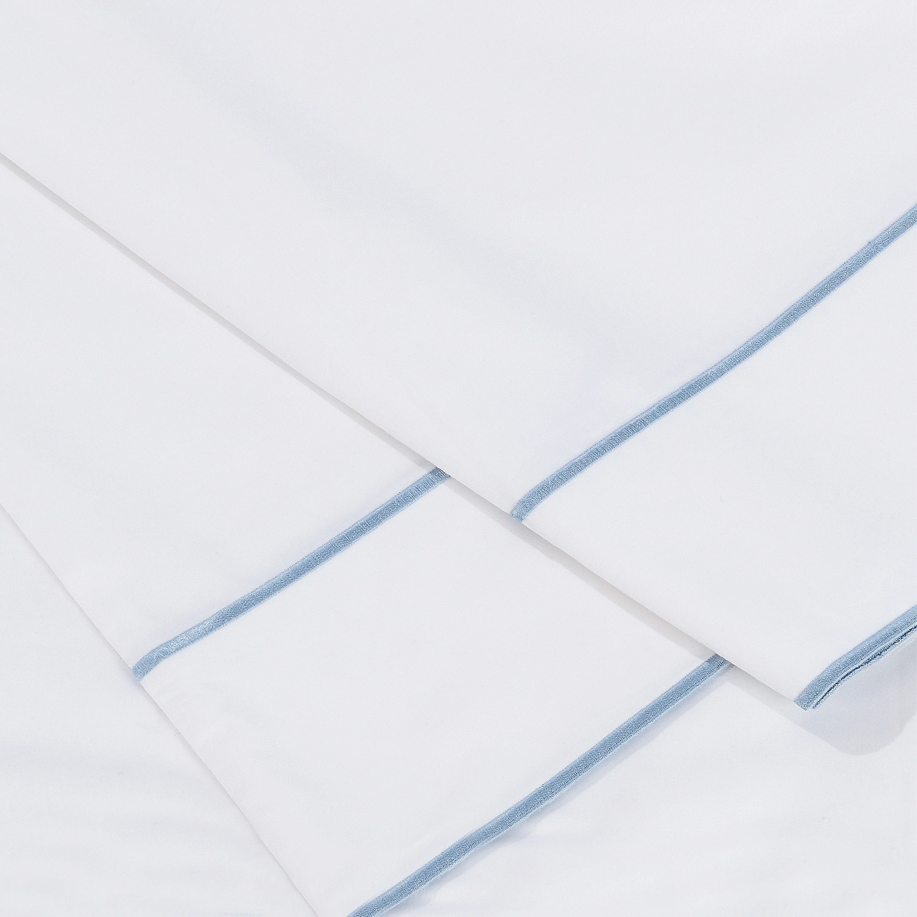 600 Thread Framed Sateen Embroidered Cotton Pillowcase Pair - Image 4