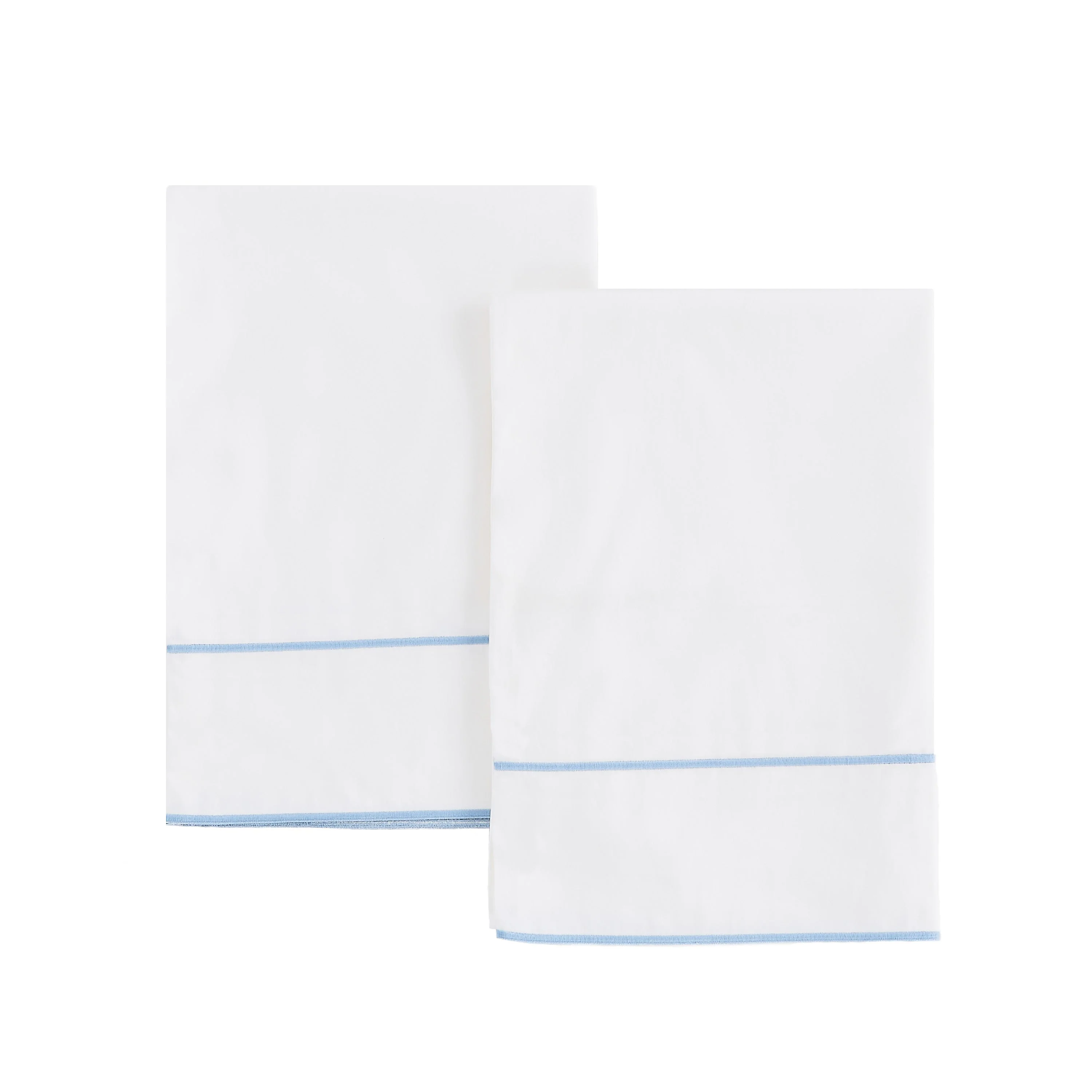 600 Thread Framed Sateen Embroidered Cotton Pillowcase Pair - Image 5
