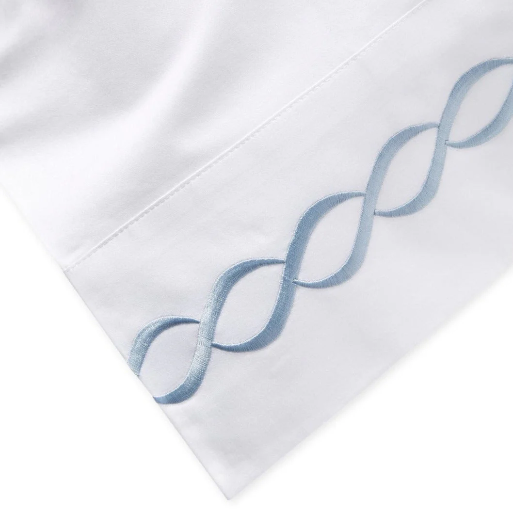 600 Thread Count Rope Embroidered Pillowcase Pair - Image 5