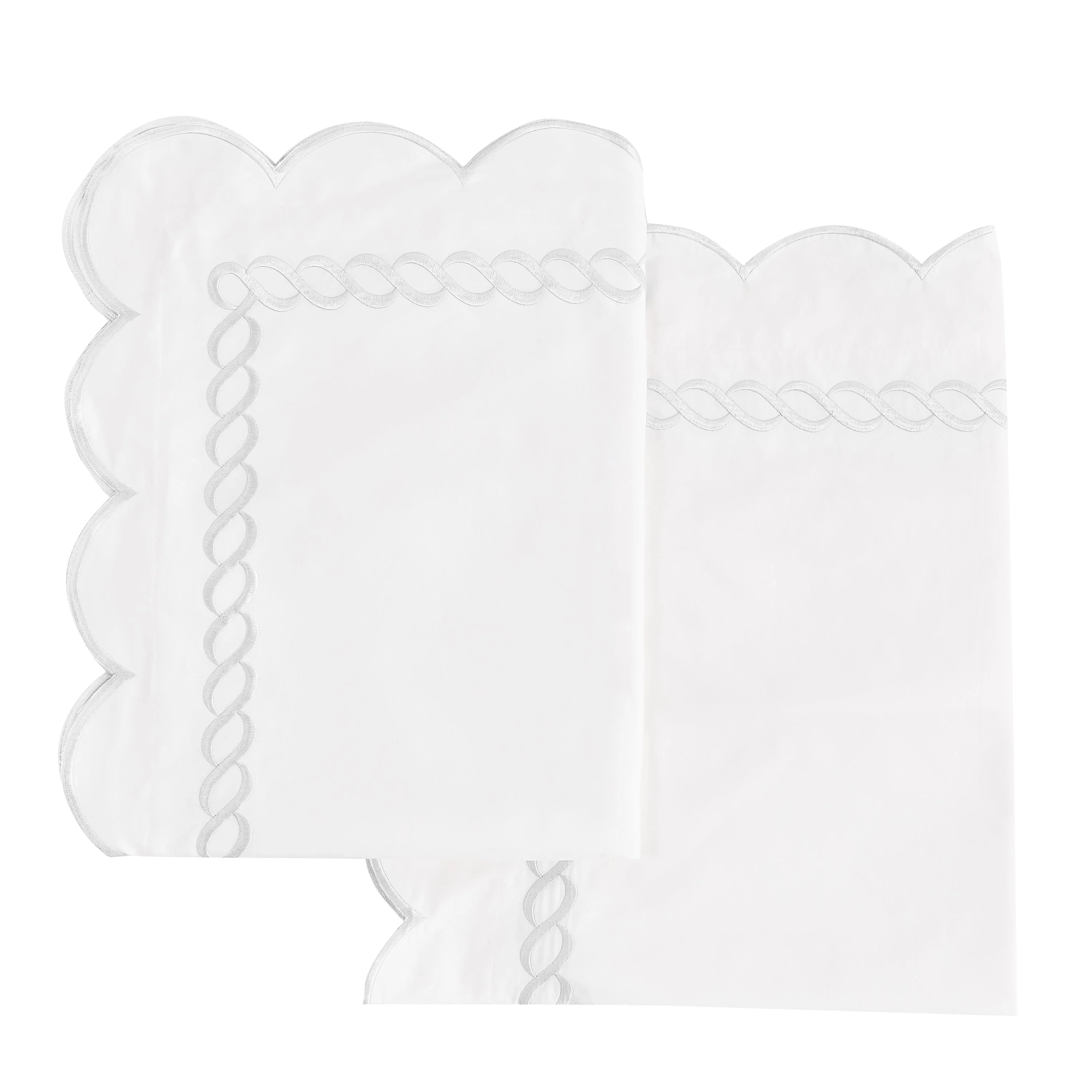 Scallop Rope Embroidered Cotton Euro Sham Pair - Image 11