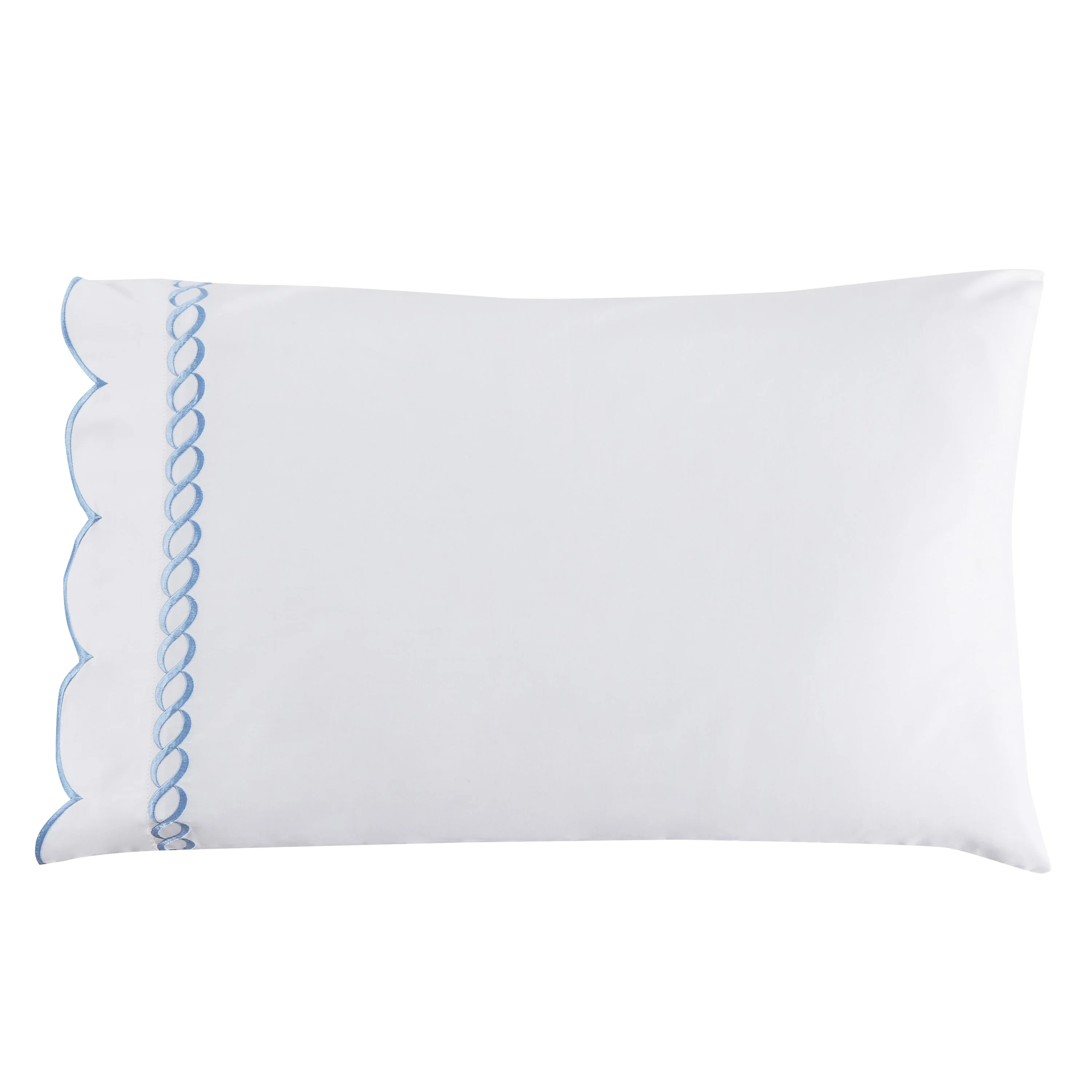 600 Thread Count Scallop Rope Embroidered Cotton Sheet Set - Image 5