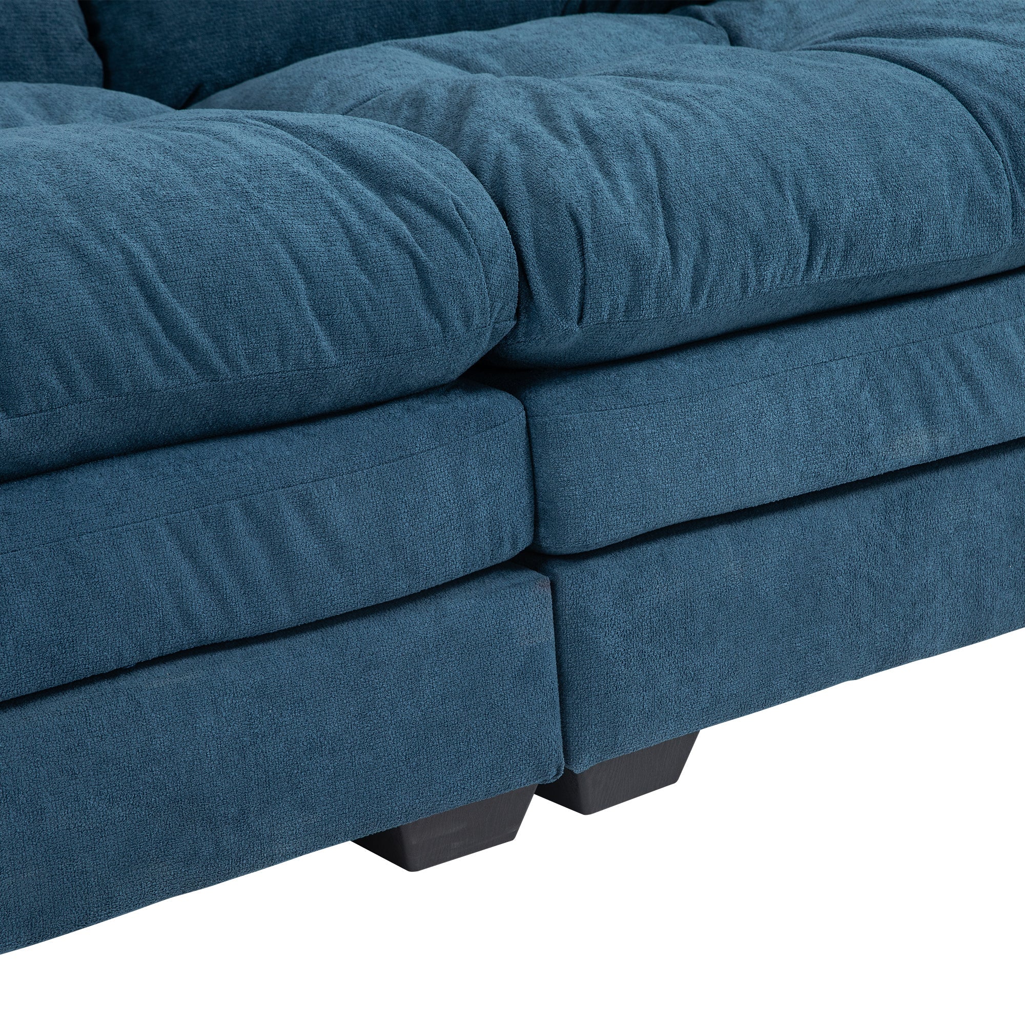 84' Chenille Sofa Small Sofa Loveseat Couch, Blue - Image 12