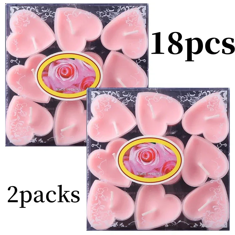 9-pcs Heart-Shaped Scented Tea Candles – Valentine's Day - Image 15