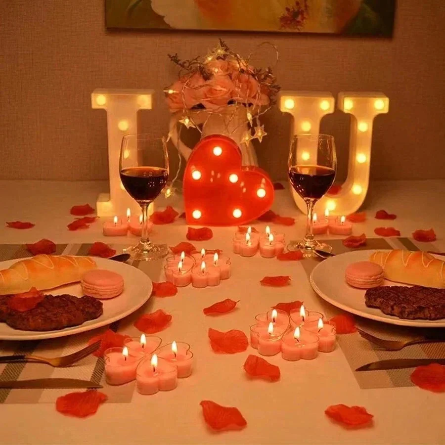 9-pcs Heart-Shaped Scented Tea Candles – Valentine's Day - Image 4