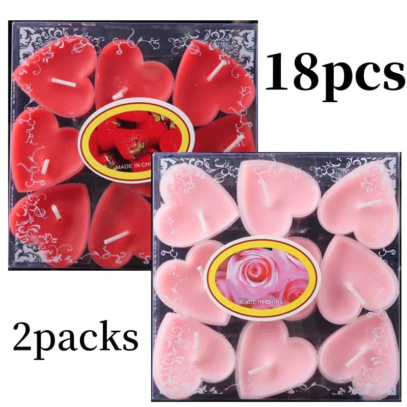 9-pcs Heart-Shaped Scented Tea Candles - Valentine's Day - Image 13