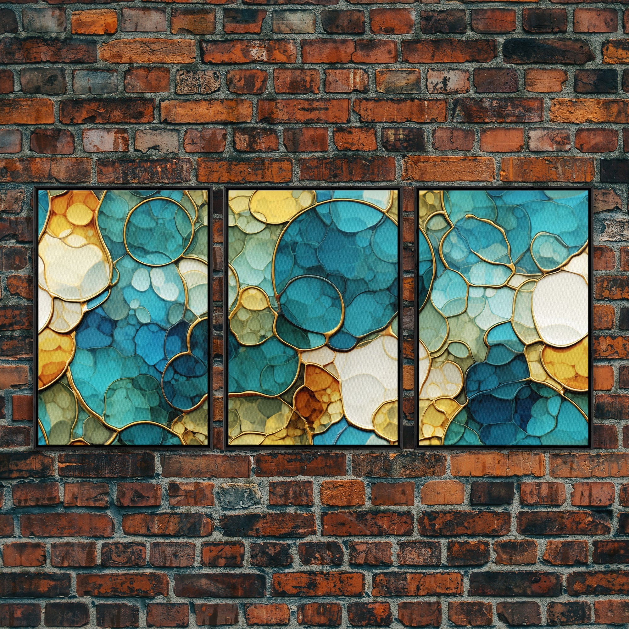 Abstract Art Print, Canvas Print, 3 Piece Wall Art - Image 3