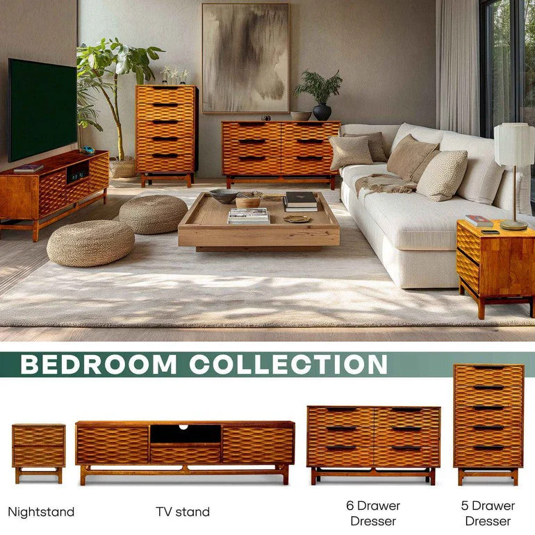 Acacia Elara Dresser with 5 Drawers - Image 7