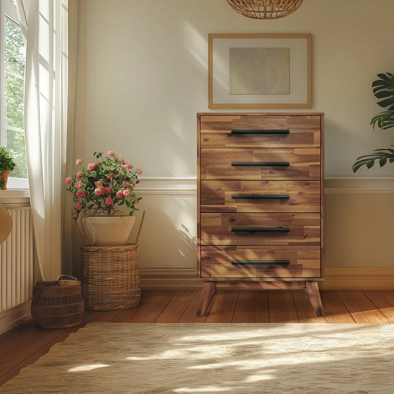 Acacia Linea Solid Wood Dresser - Image 17