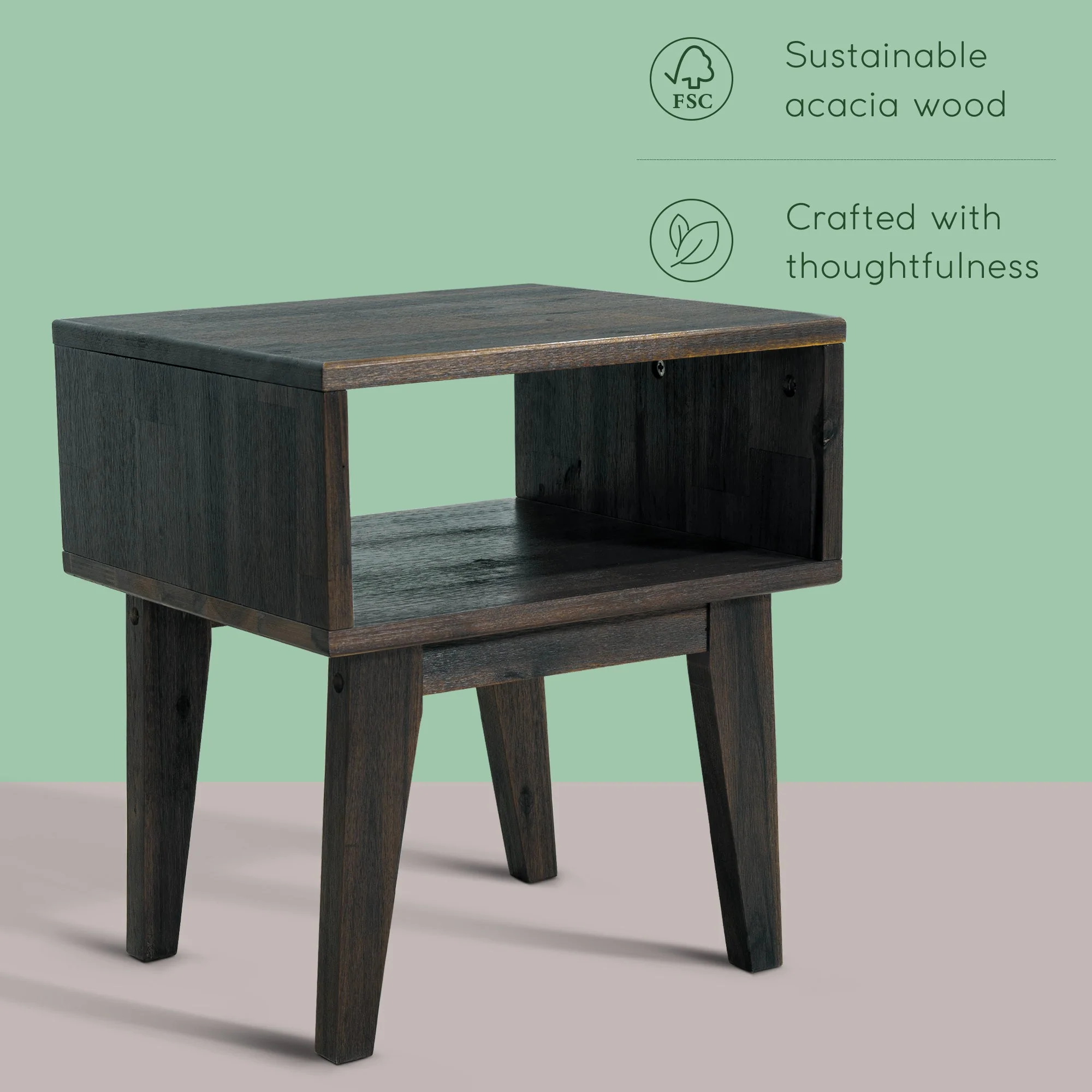 Acacia Serena Solid Wood Nightstand - Image 29