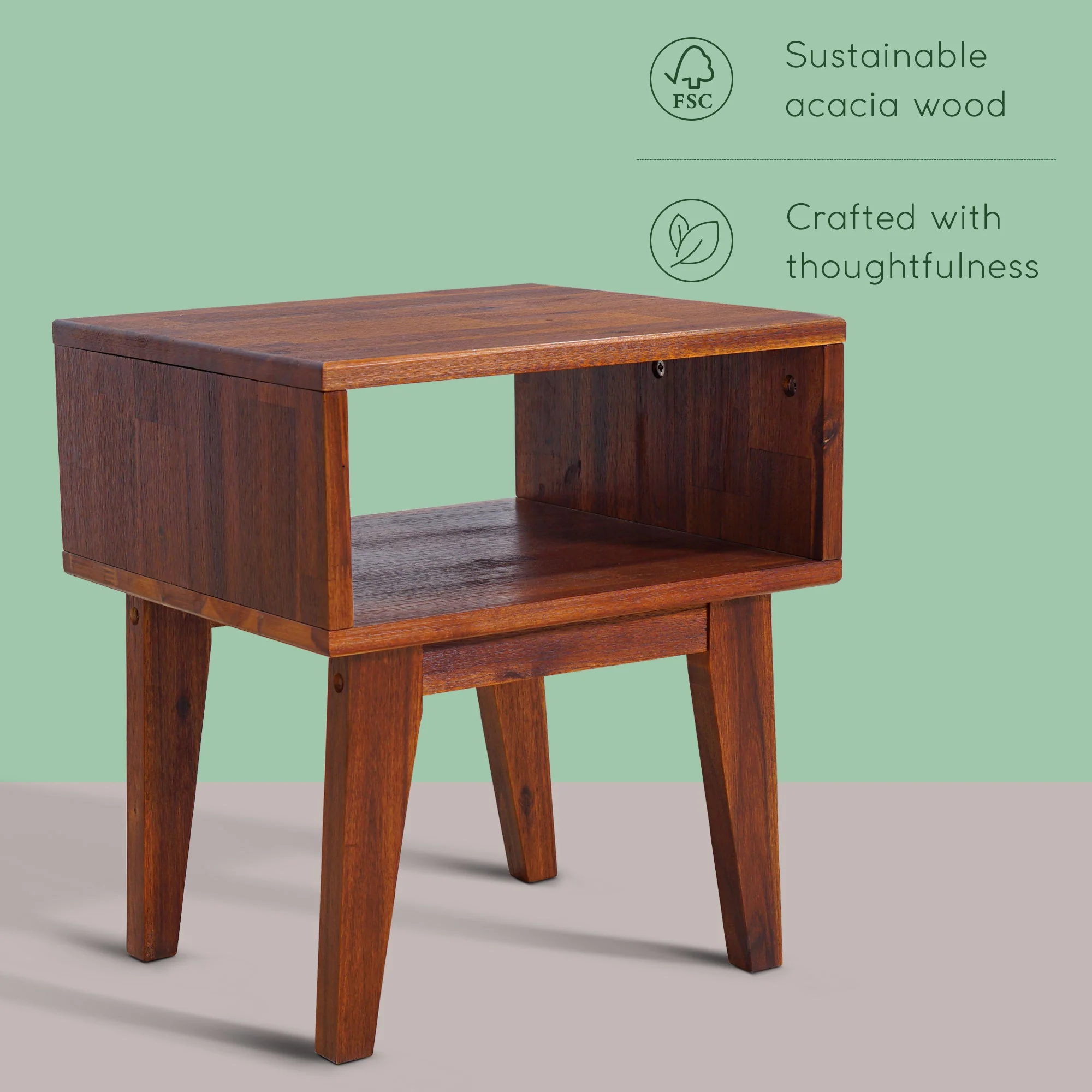 Acacia Serena Solid Wood Nightstand - Image 36