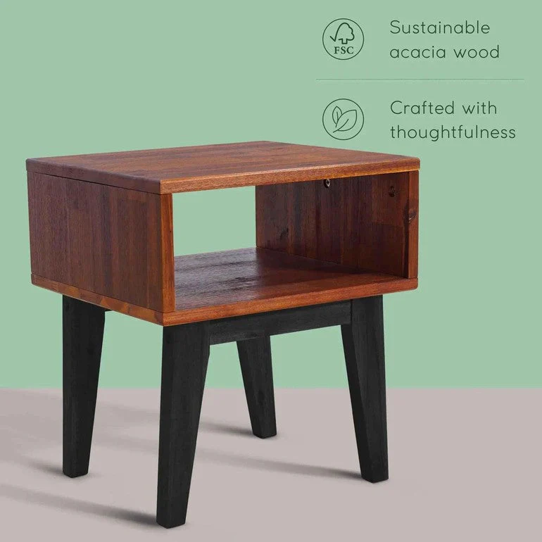 Acacia Serena Solid Wood Nightstand - Image 4