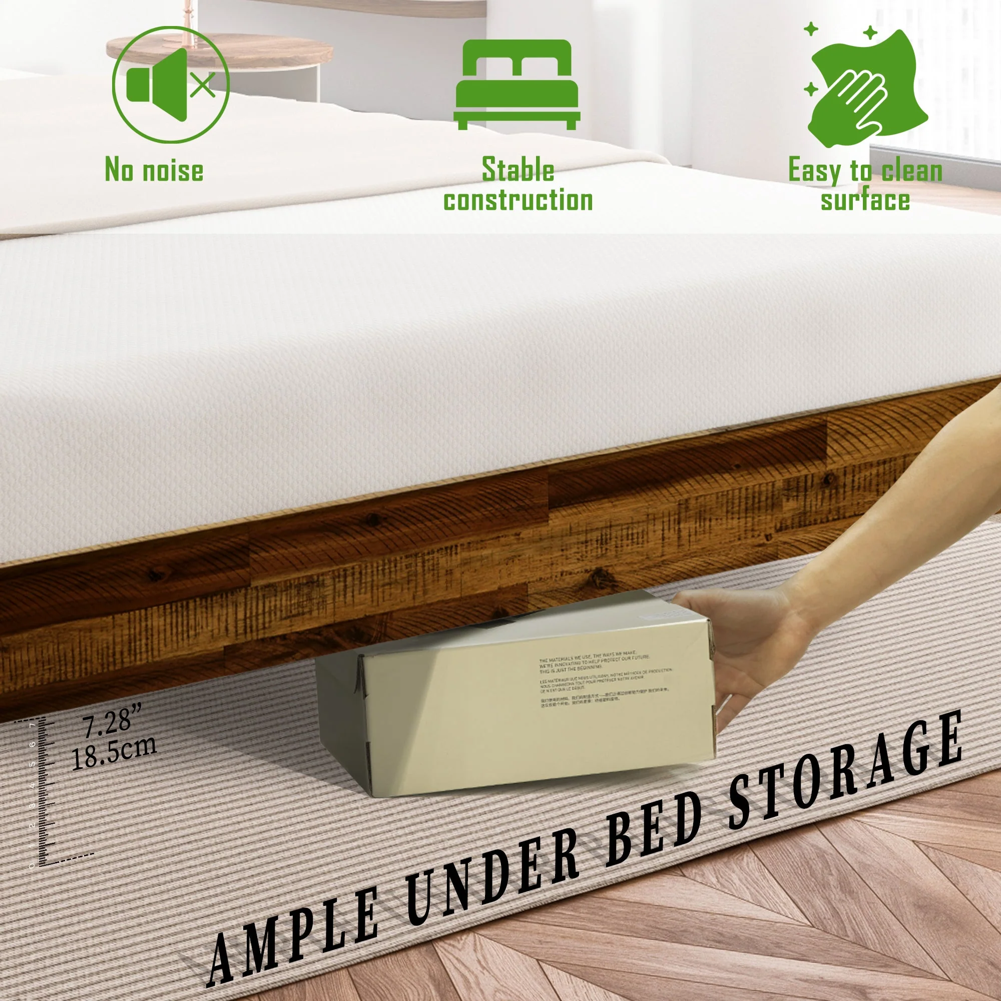 Acacia Sierra Deluxe Solid Wood Bed Frame - Image 23